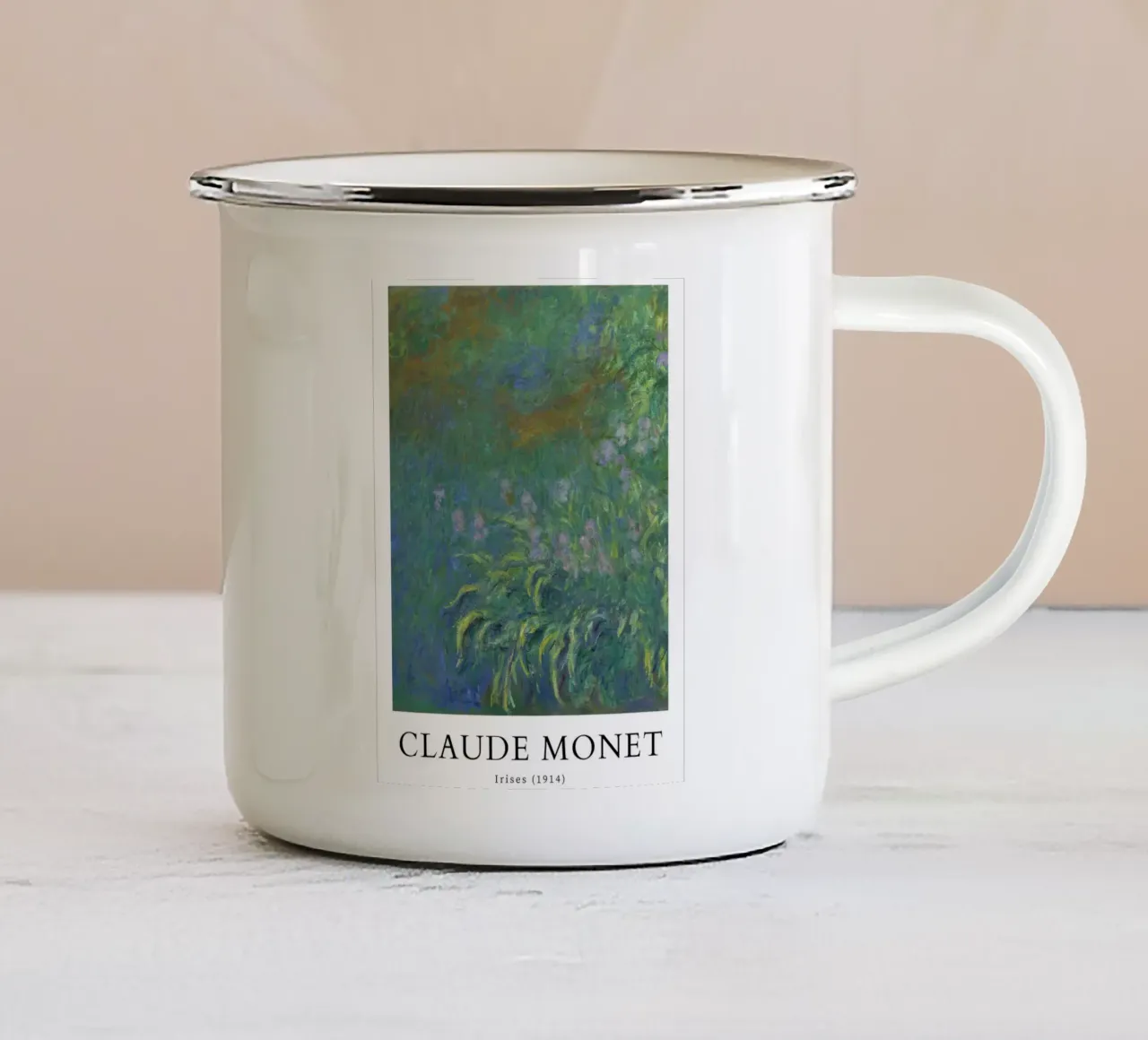 bellissimo fiore di iris tazza in smalto da SMG Store