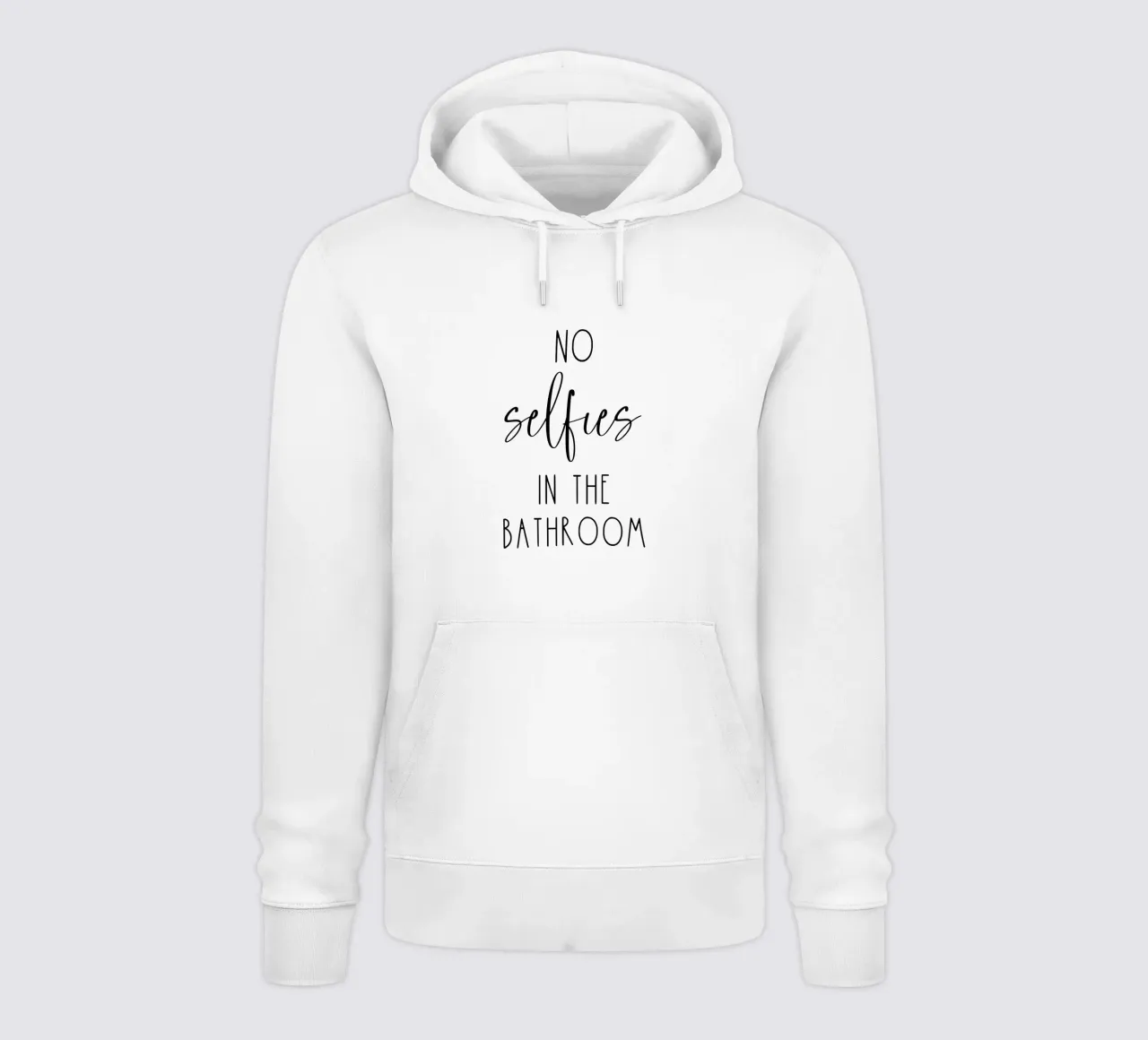 Niente selfie in bagno felpa con cappuccio da Shark Printables