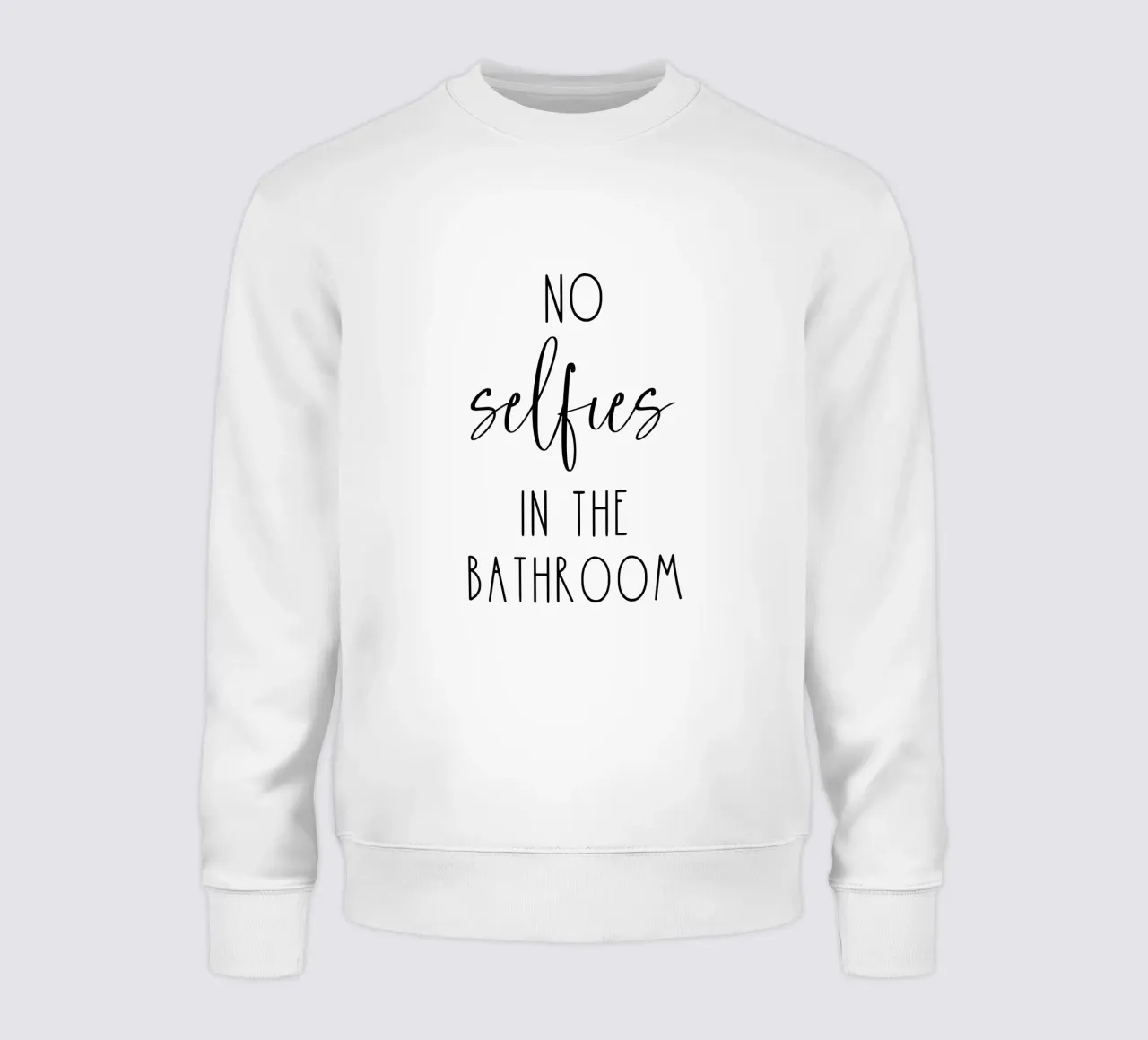 Niente selfie in bagno felpa da Shark Printables