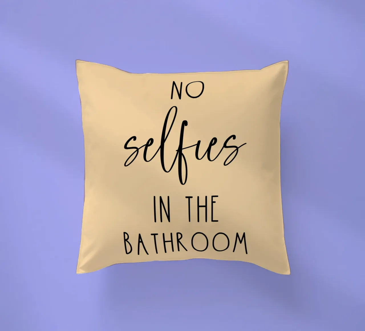 Niente selfie in bagno cuscino da Shark Printables