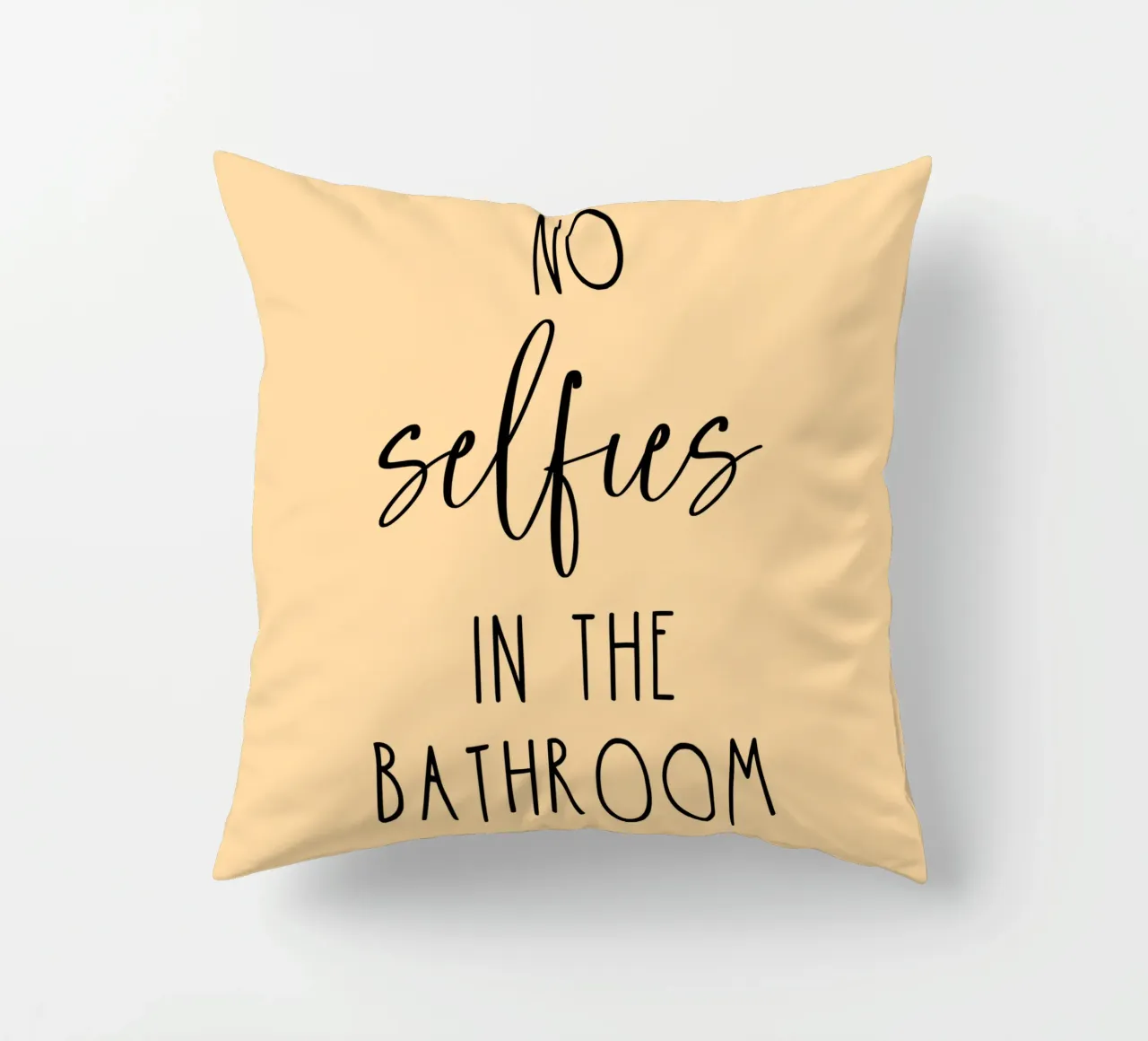 Niente selfie in bagno cuscino da Shark Printables