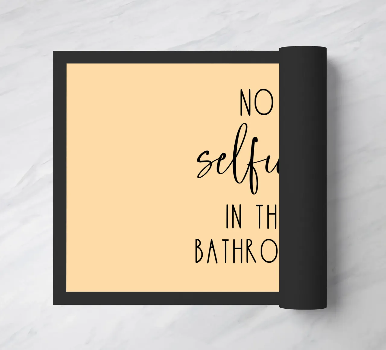 Niente selfie in bagno zerbino da Shark Printables