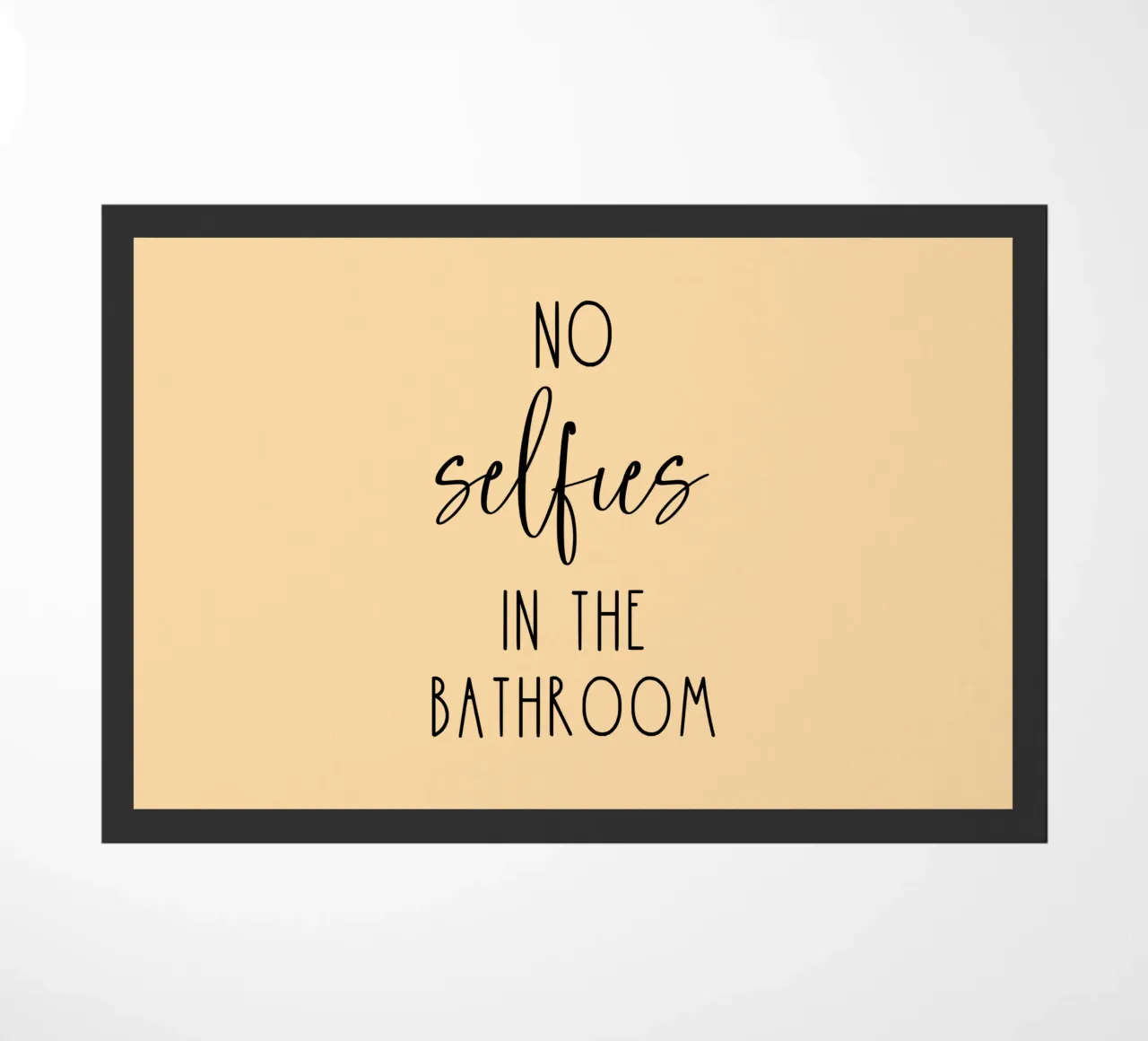 Niente selfie in bagno zerbino da Shark Printables