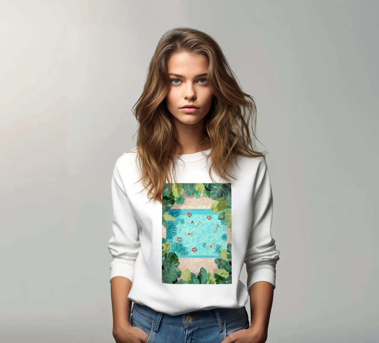 Floating in Forever Blue sudadera de Clara August