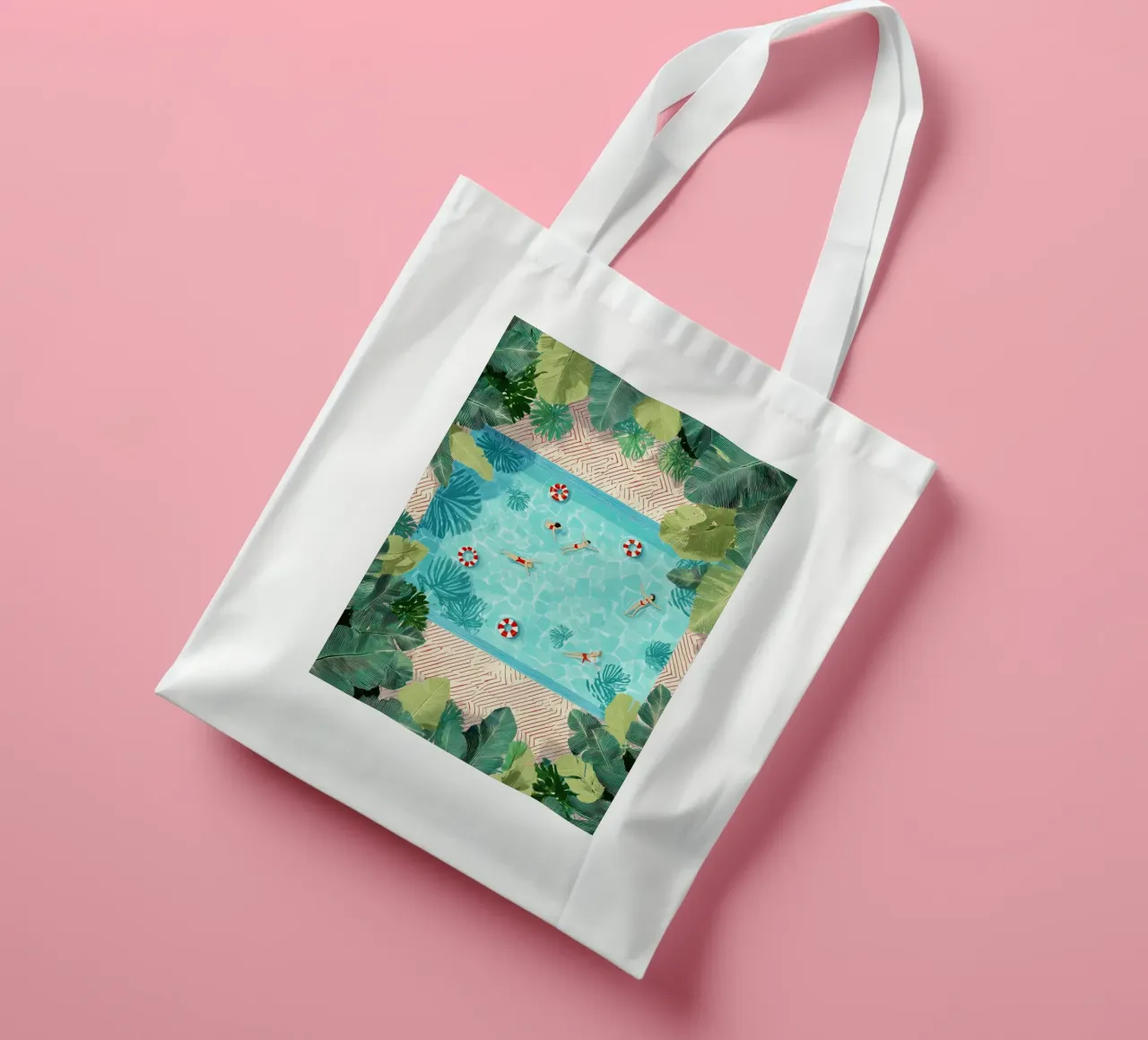 Floating in Forever Blue borsa in juta da Clara August