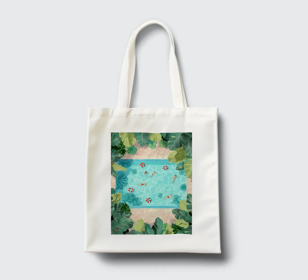 Floating in Forever Blue borsa in juta da Clara August
