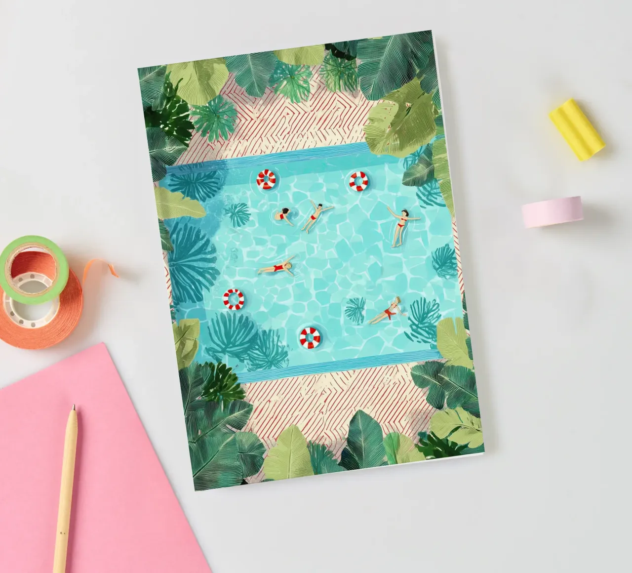 Floating in Forever Blue notebook by Clara August