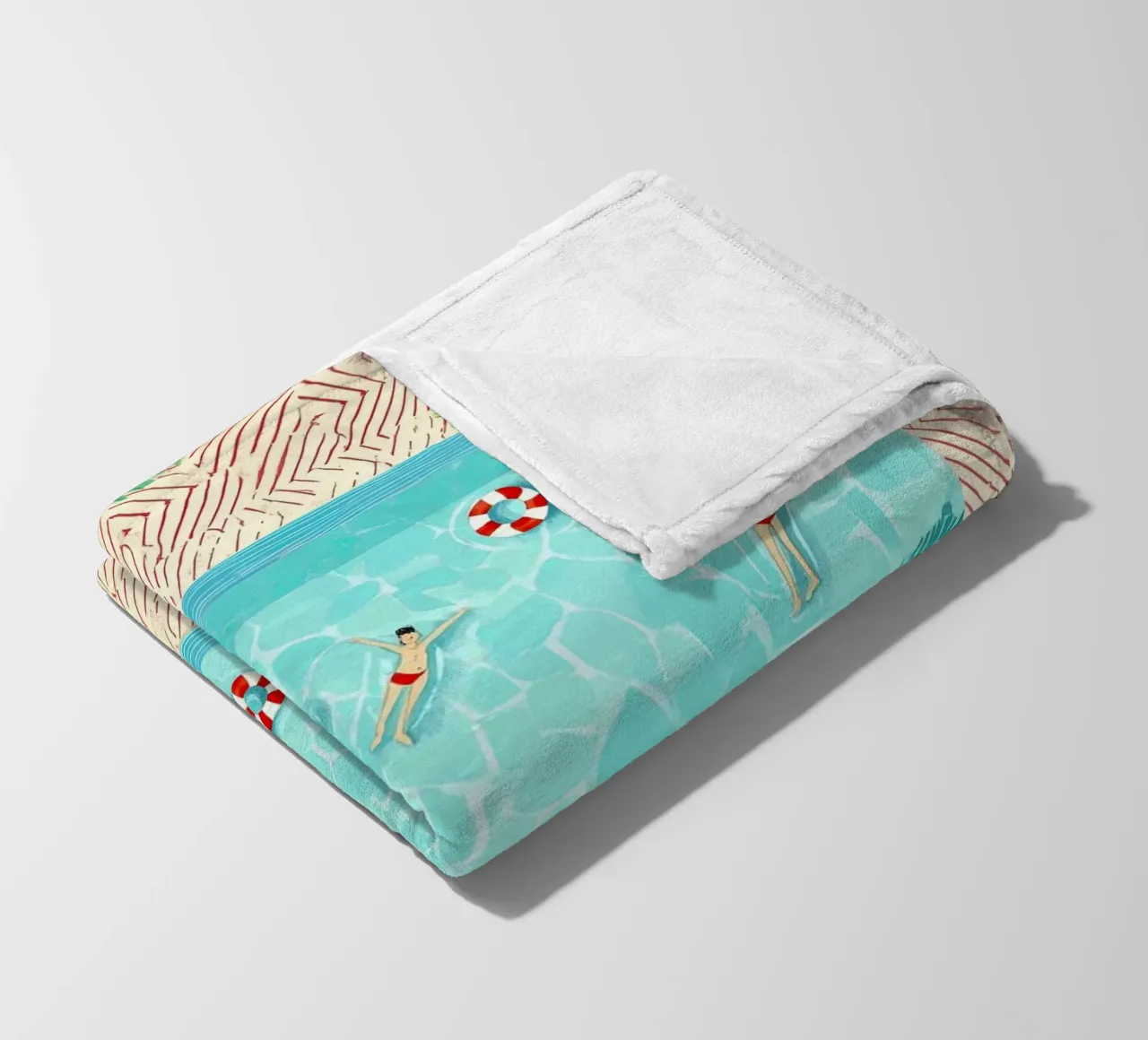 Floating in Forever Blue coperta in pile da Clara August