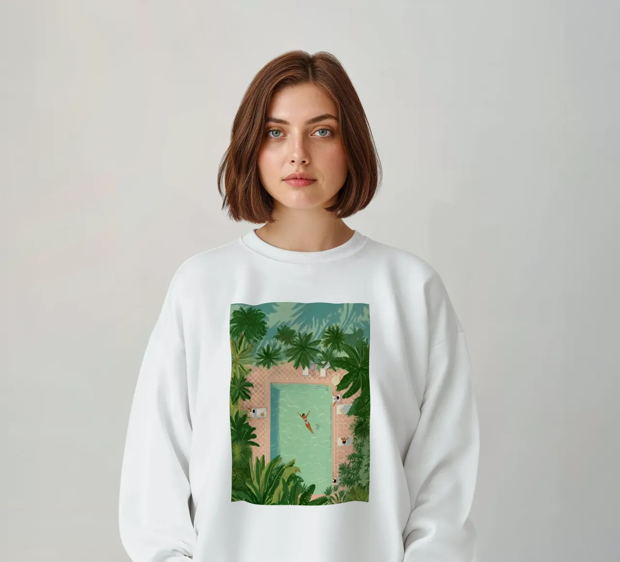 Floating Between Palms and Tiles sudadera de Clara August