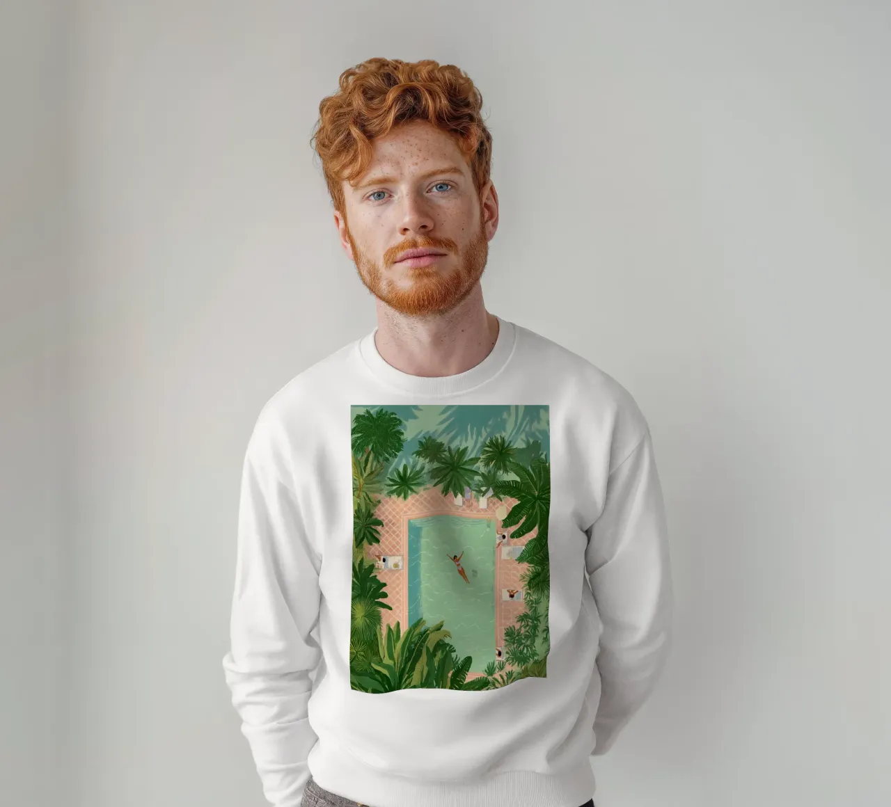 Floating Between Palms and Tiles sudadera de Clara August