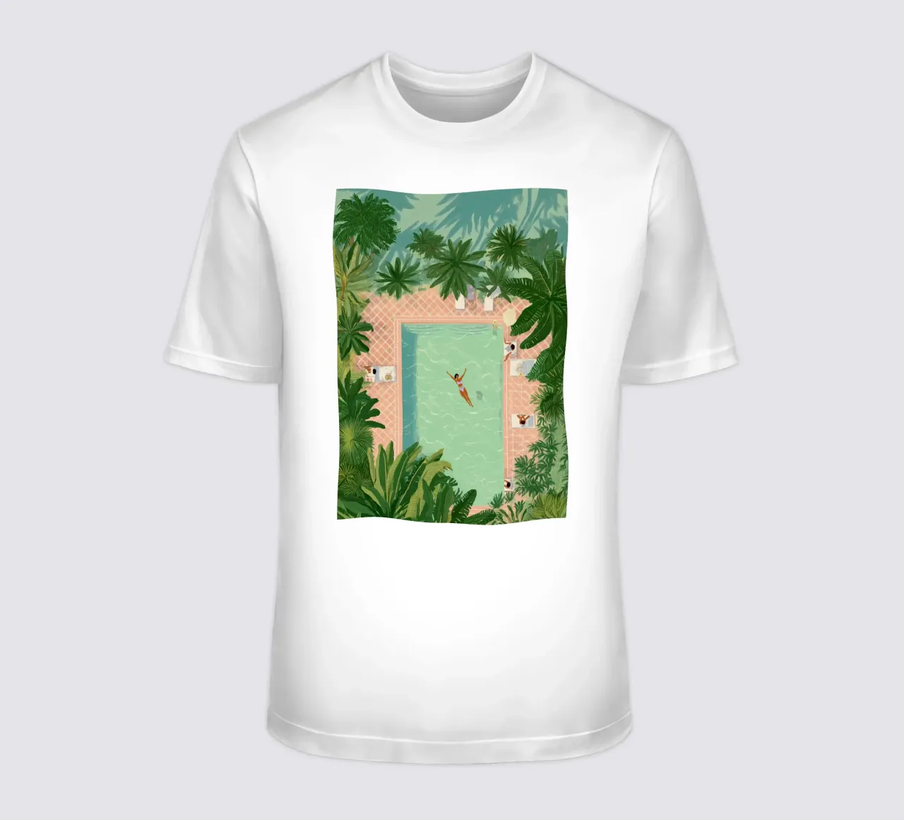 Floating Between Palms and Tiles t-shirt da Clara August