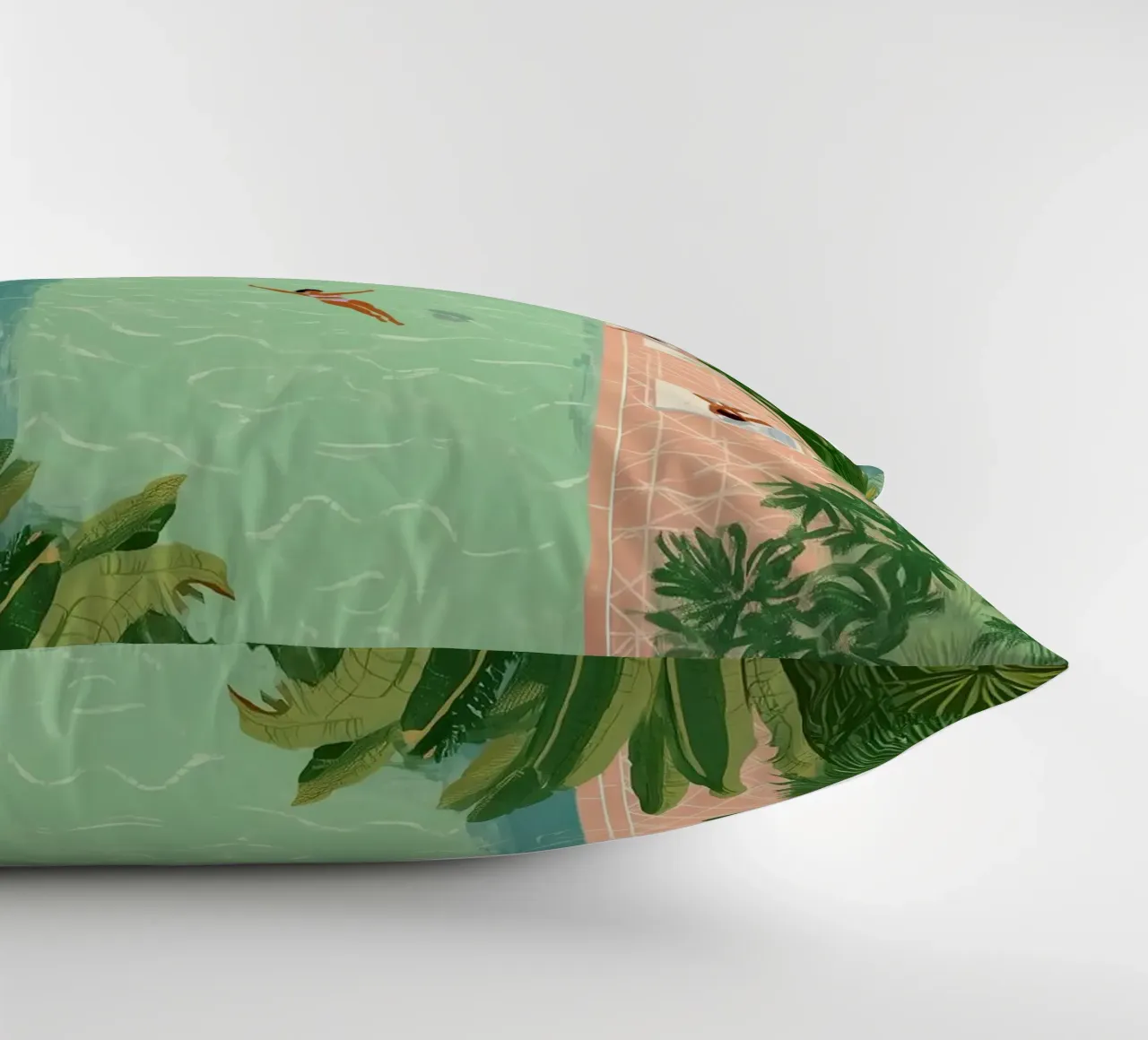 Floating Between Palms and Tiles cuscino da Clara August