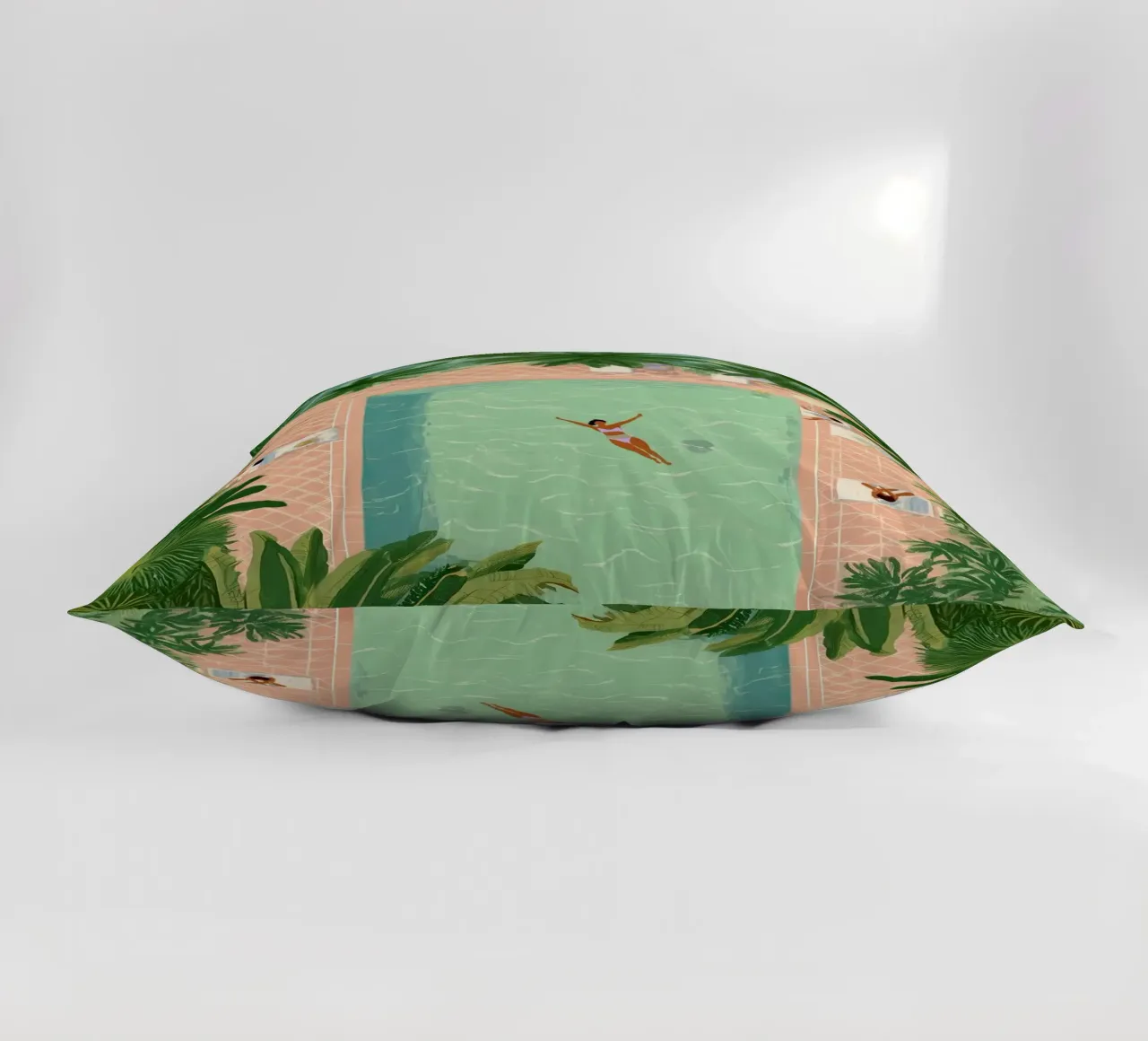 Floating Between Palms and Tiles cuscino da Clara August