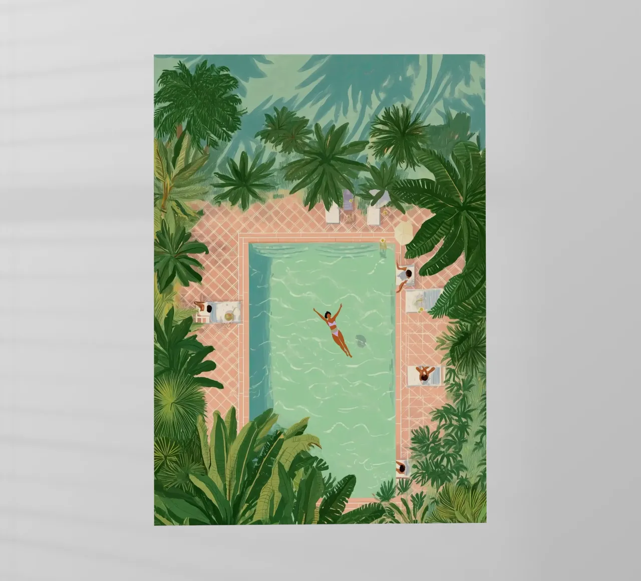 Floating Between Palms and Tiles pellicola backlit da Clara August