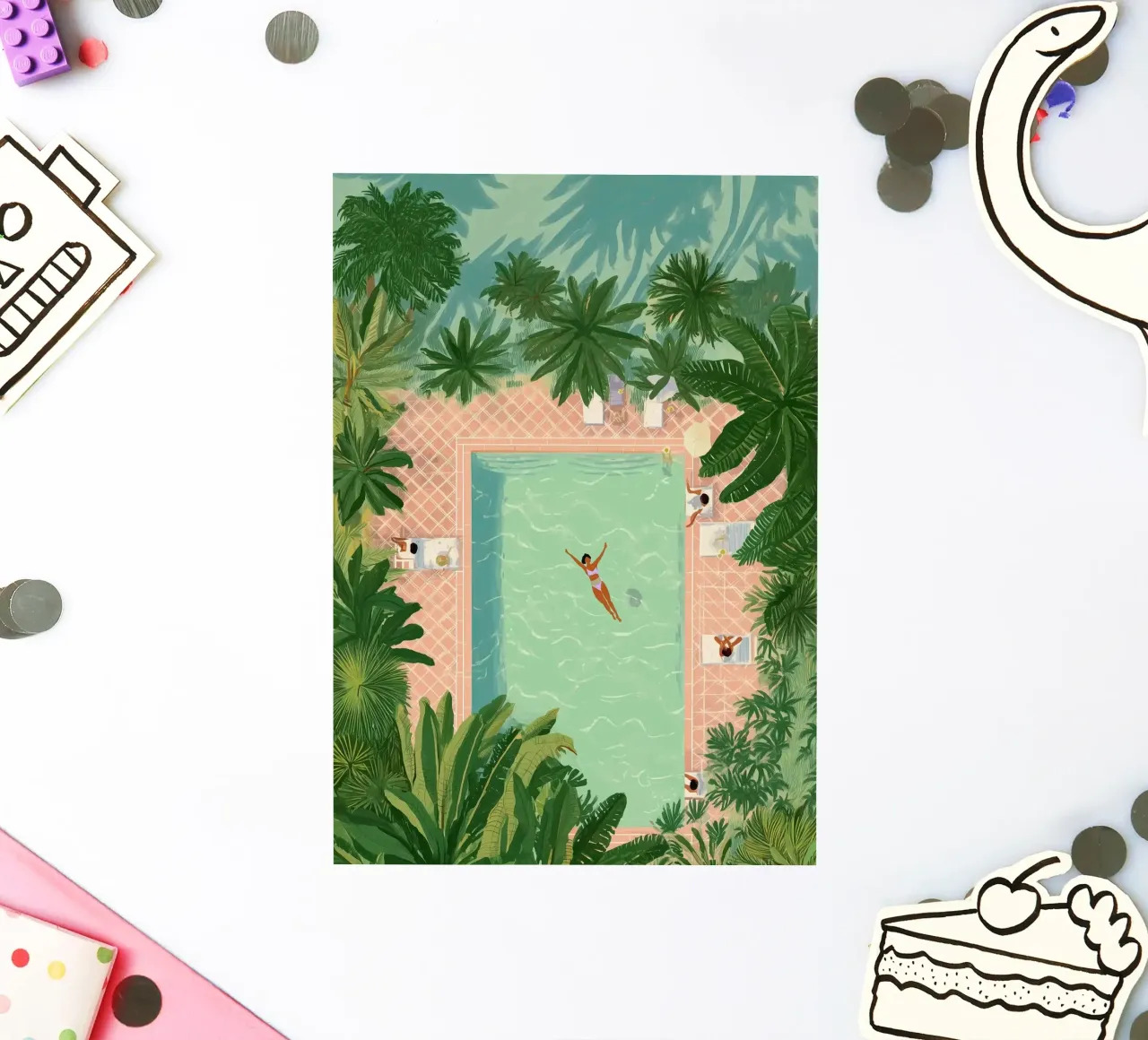 Floating Between Palms and Tiles adesivo da Clara August