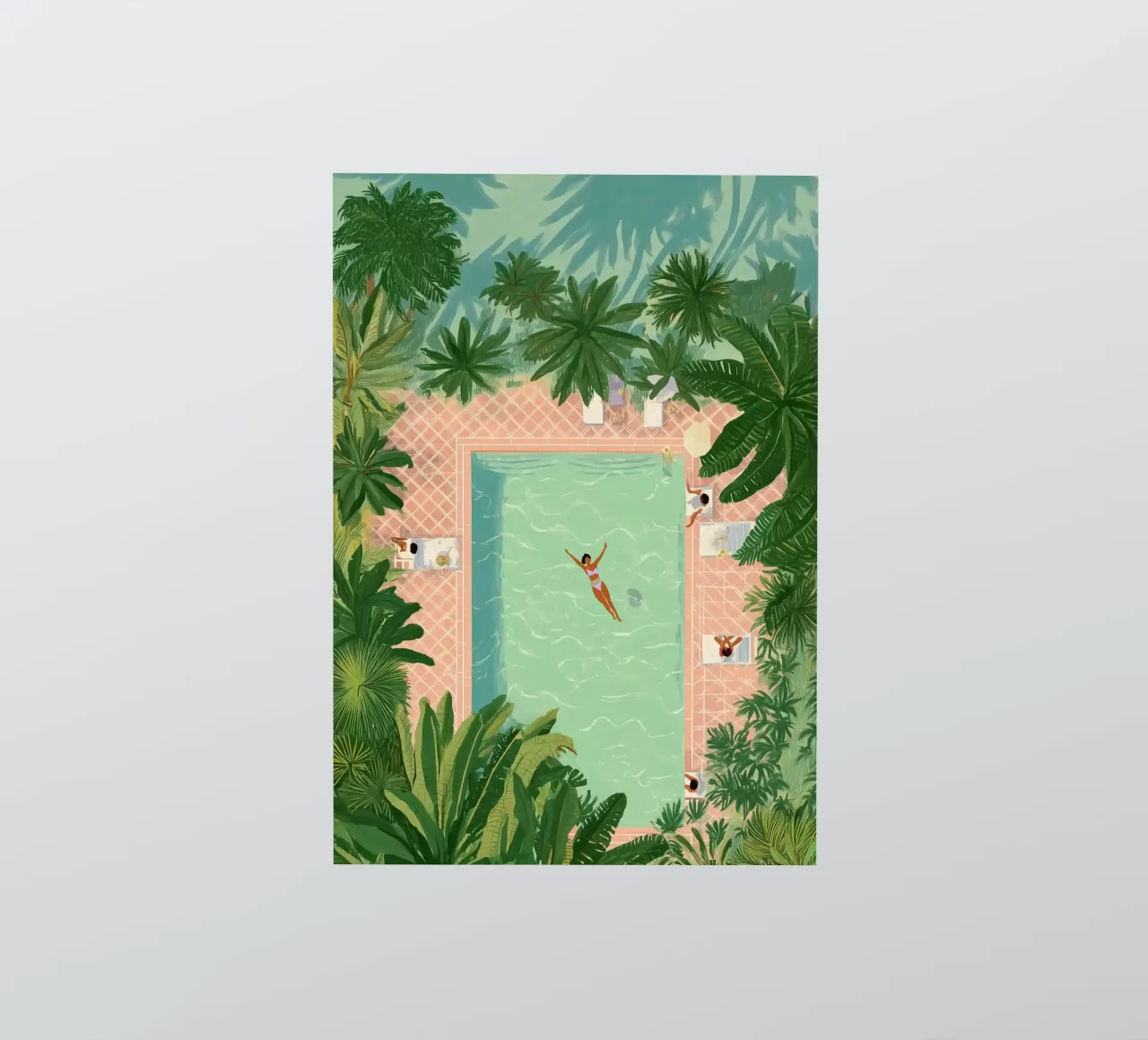 Floating Between Palms and Tiles adesivo da Clara August