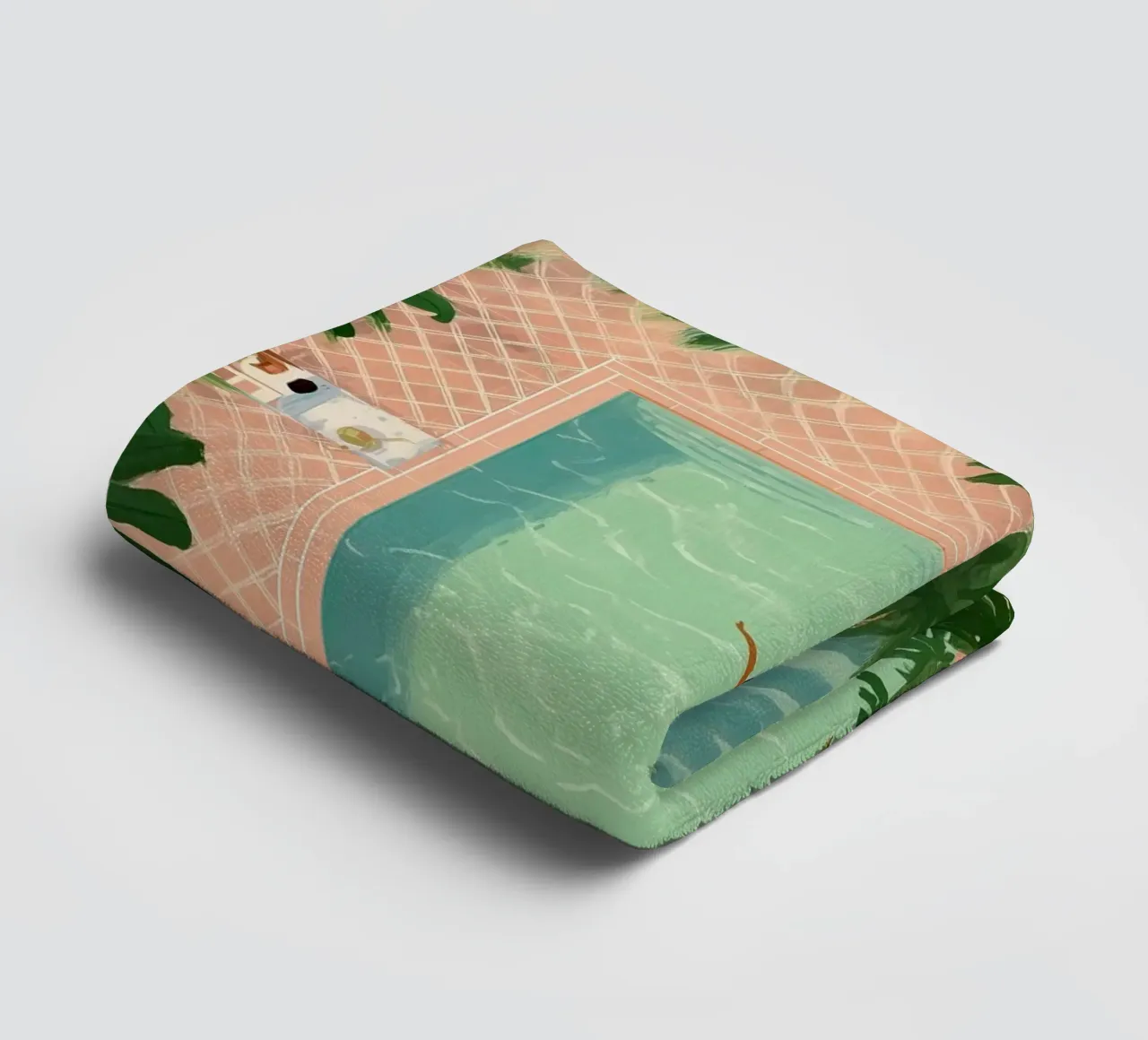 Floating Between Palms and Tiles badhanddoek van Clara August