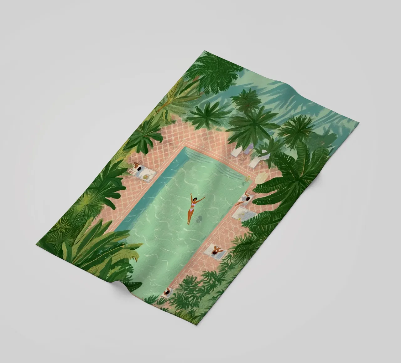 Floating Between Palms and Tiles telo mare da Clara August