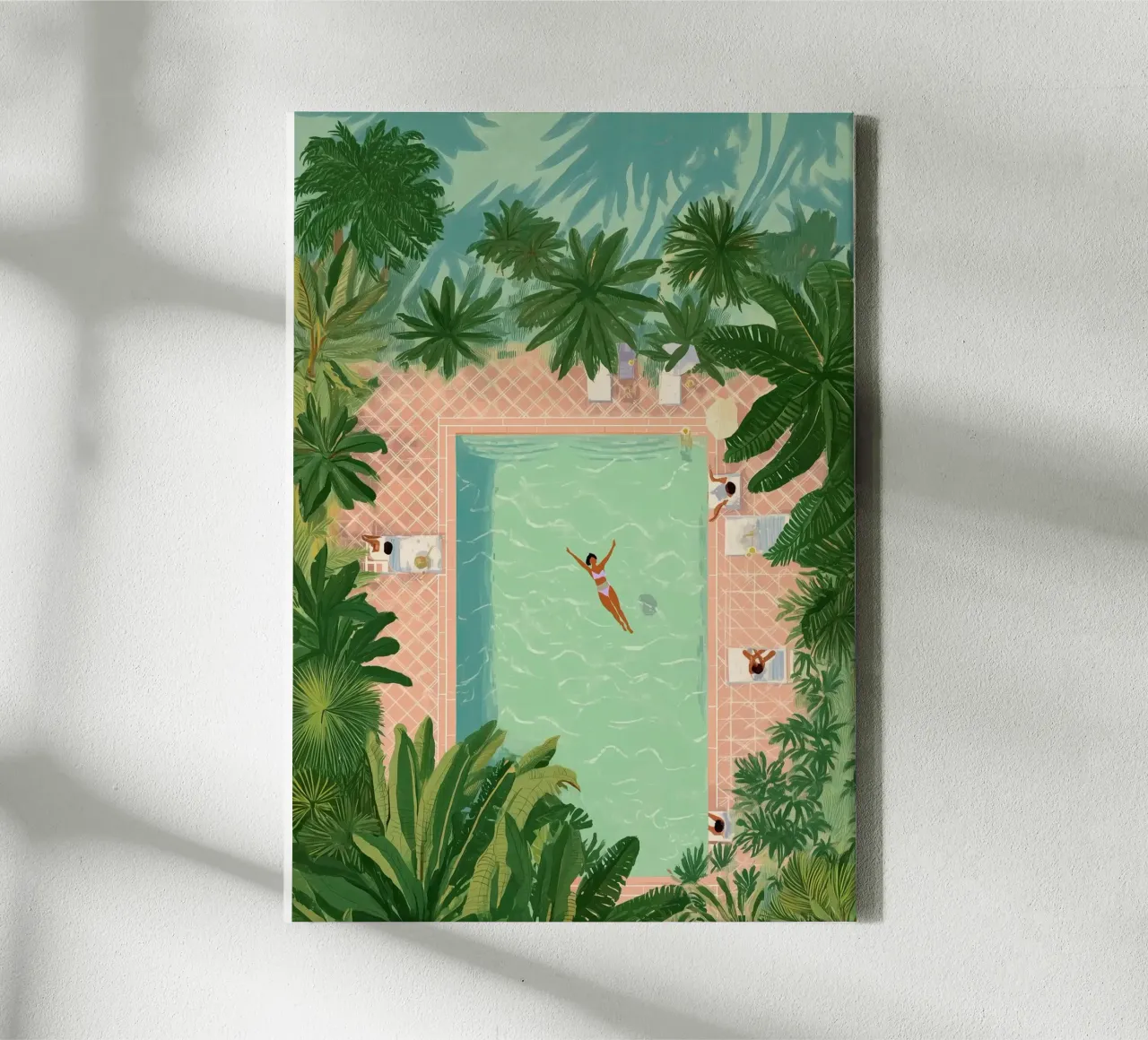 Floating Between Palms and Tiles tela da Clara August