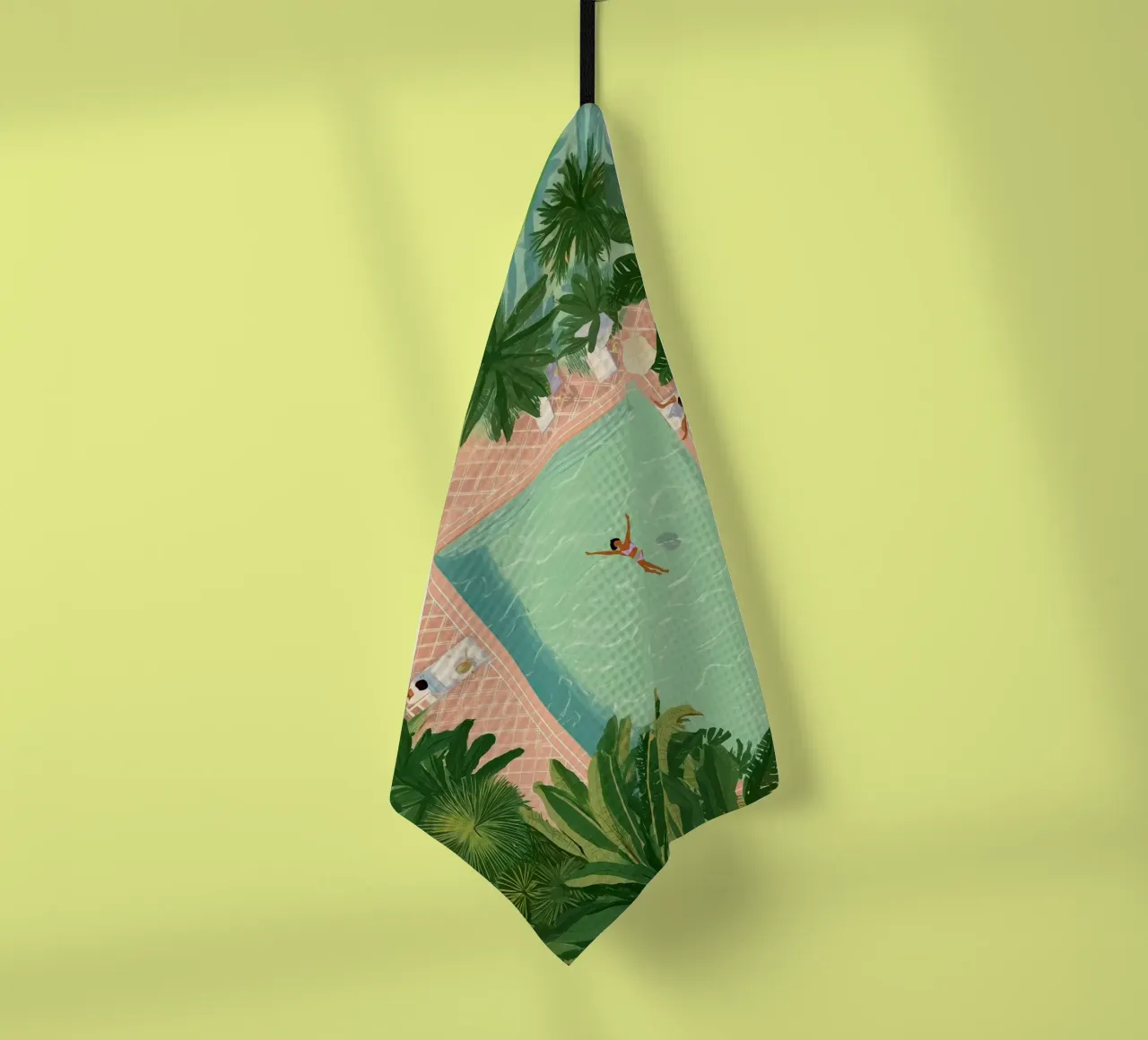 Floating Between Palms and Tiles theedoek van Clara August