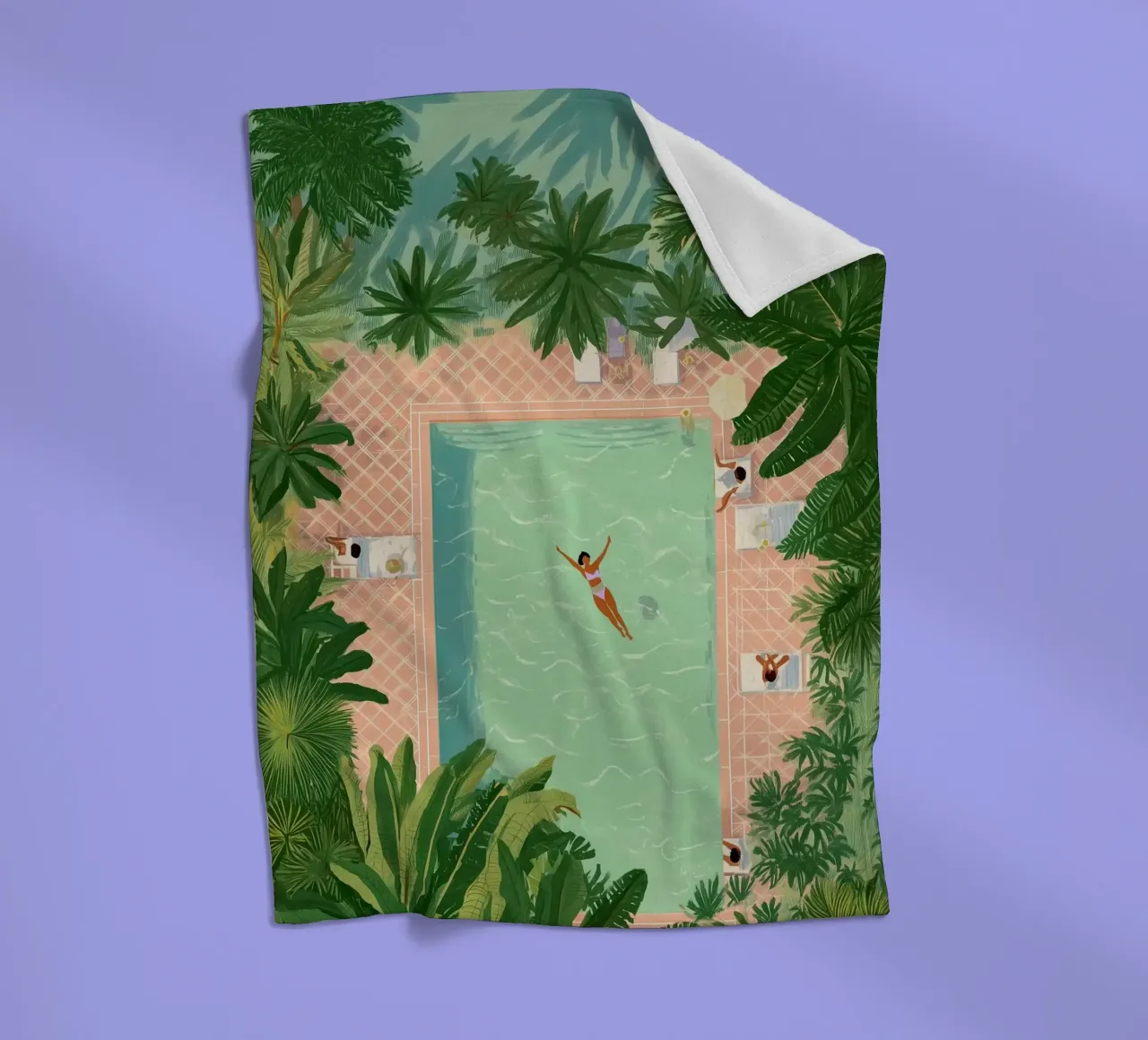 Floating Between Palms and Tiles coperta in pile da Clara August