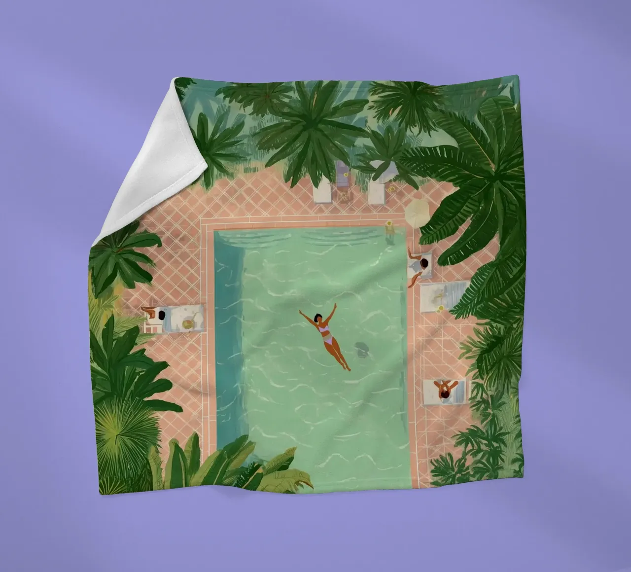 Floating Between Palms and Tiles coperta in pile da Clara August