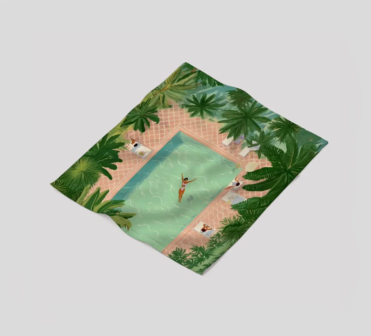 Floating Between Palms and Tiles coperta in pile da Clara August