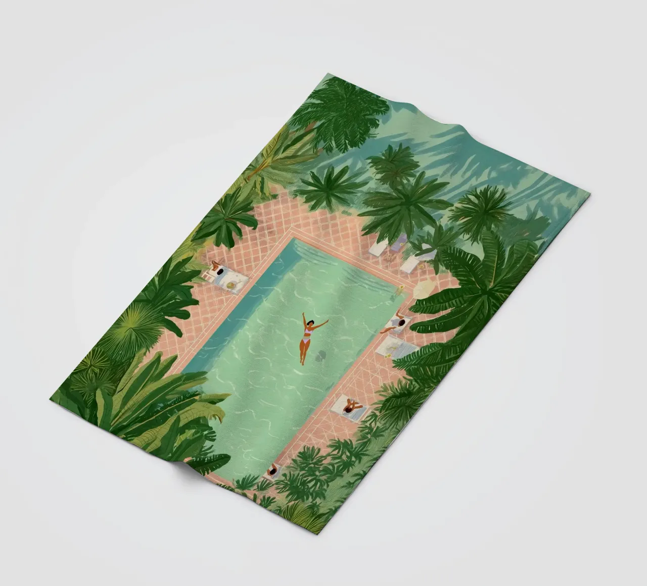 Floating Between Palms and Tiles coperta in pile da Clara August