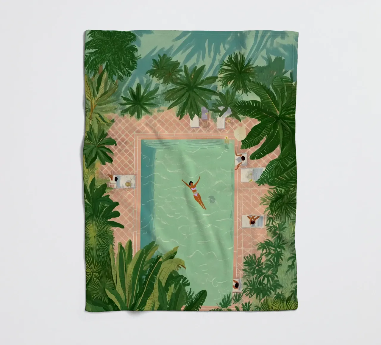 Floating Between Palms and Tiles coperta in pile da Clara August
