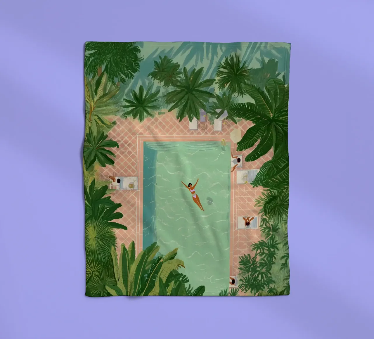 Floating Between Palms and Tiles coperta in pile da Clara August