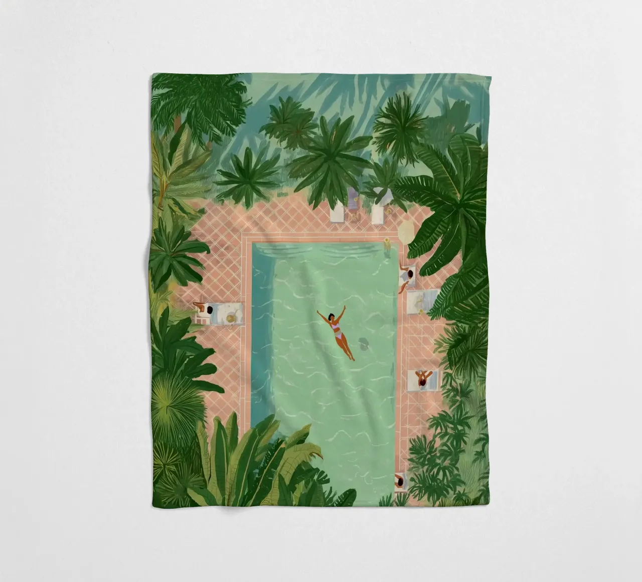 Floating Between Palms and Tiles coperta in pile da Clara August