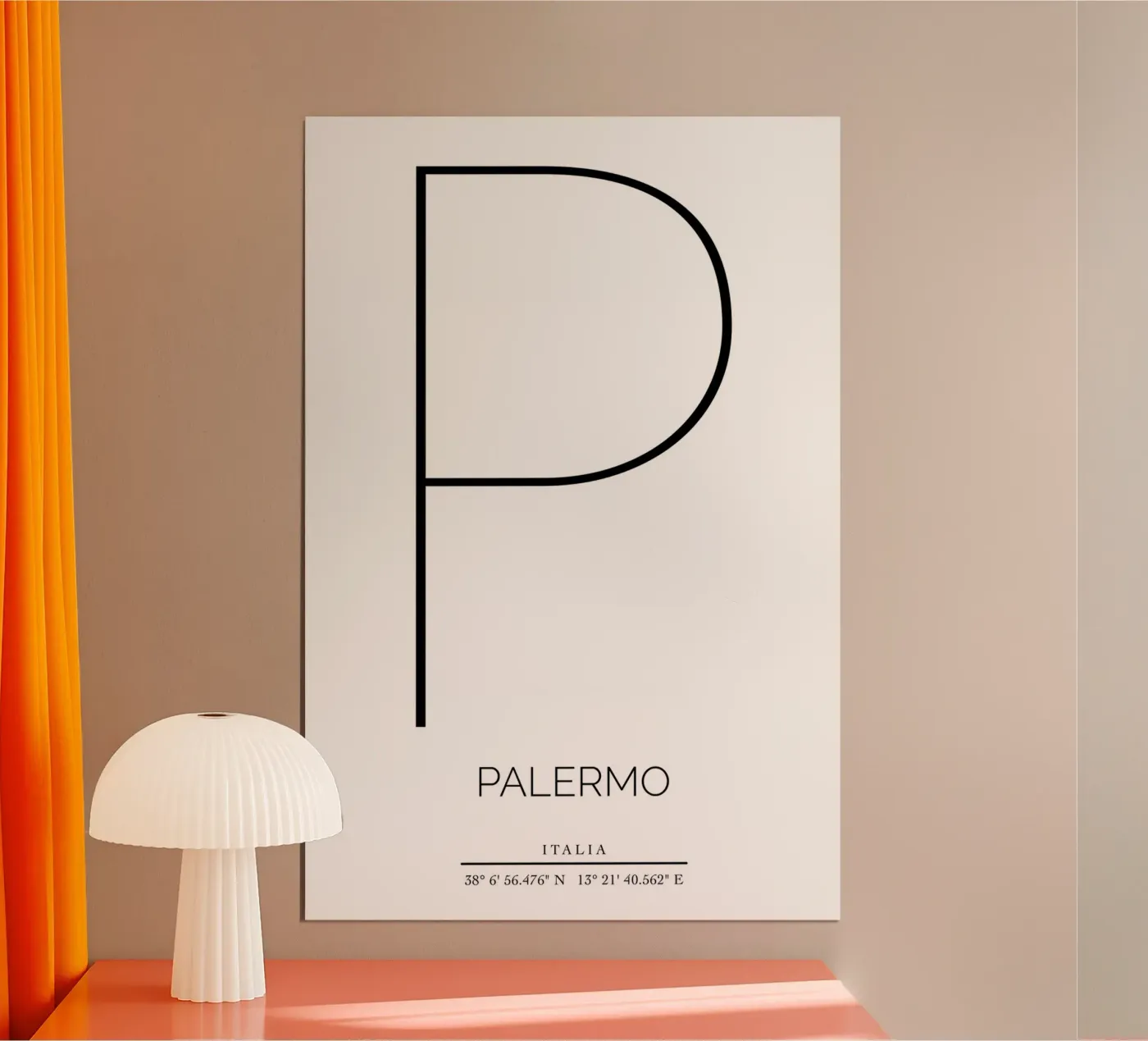 PALERMO - bianco poster da CityLights