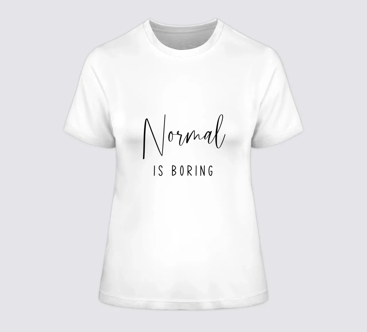 Normaal is saai dames t-shirt getailleerd van Shark Printables