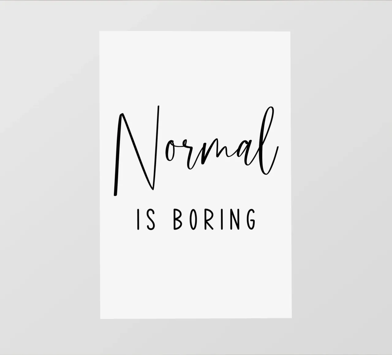 Normaal is saai pvc-zeil van Shark Printables