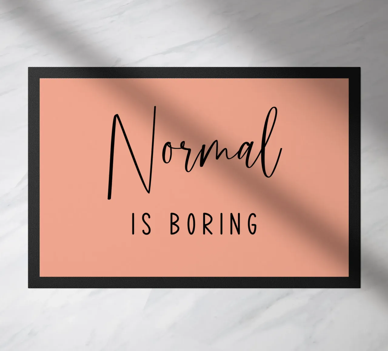 Normal is Boring doormat by Shark Printables