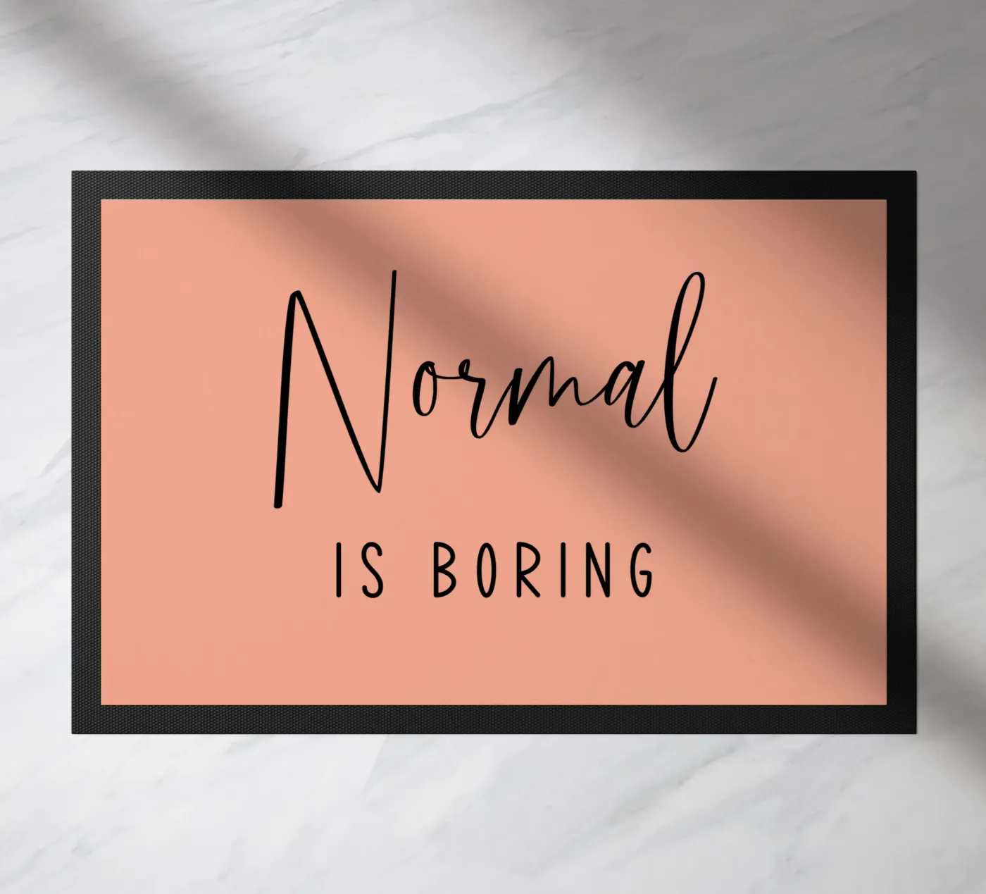 Normal is Boring deurmat van Shark Printables