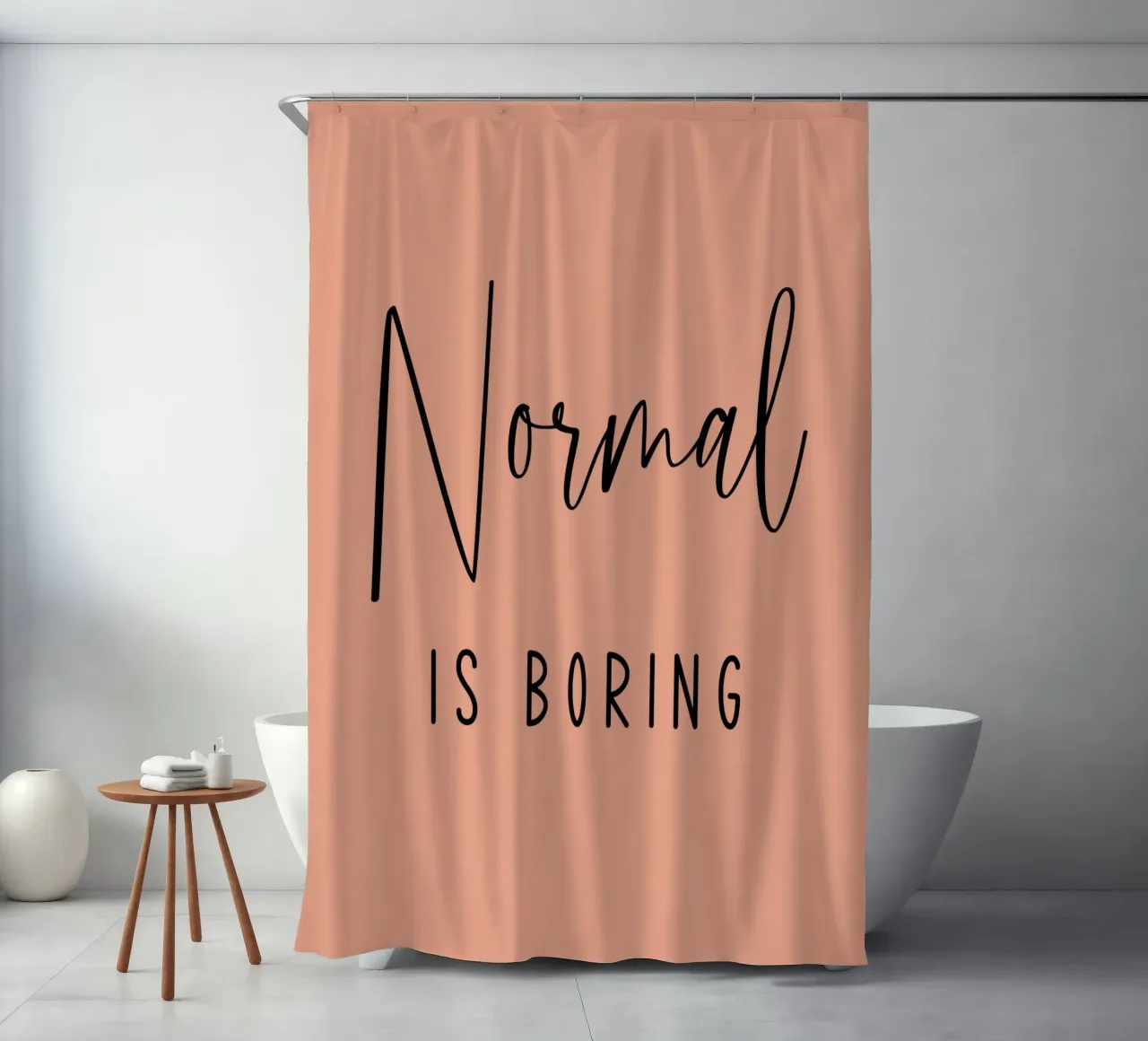 Normaal is saai douchegordijn van Shark Printables