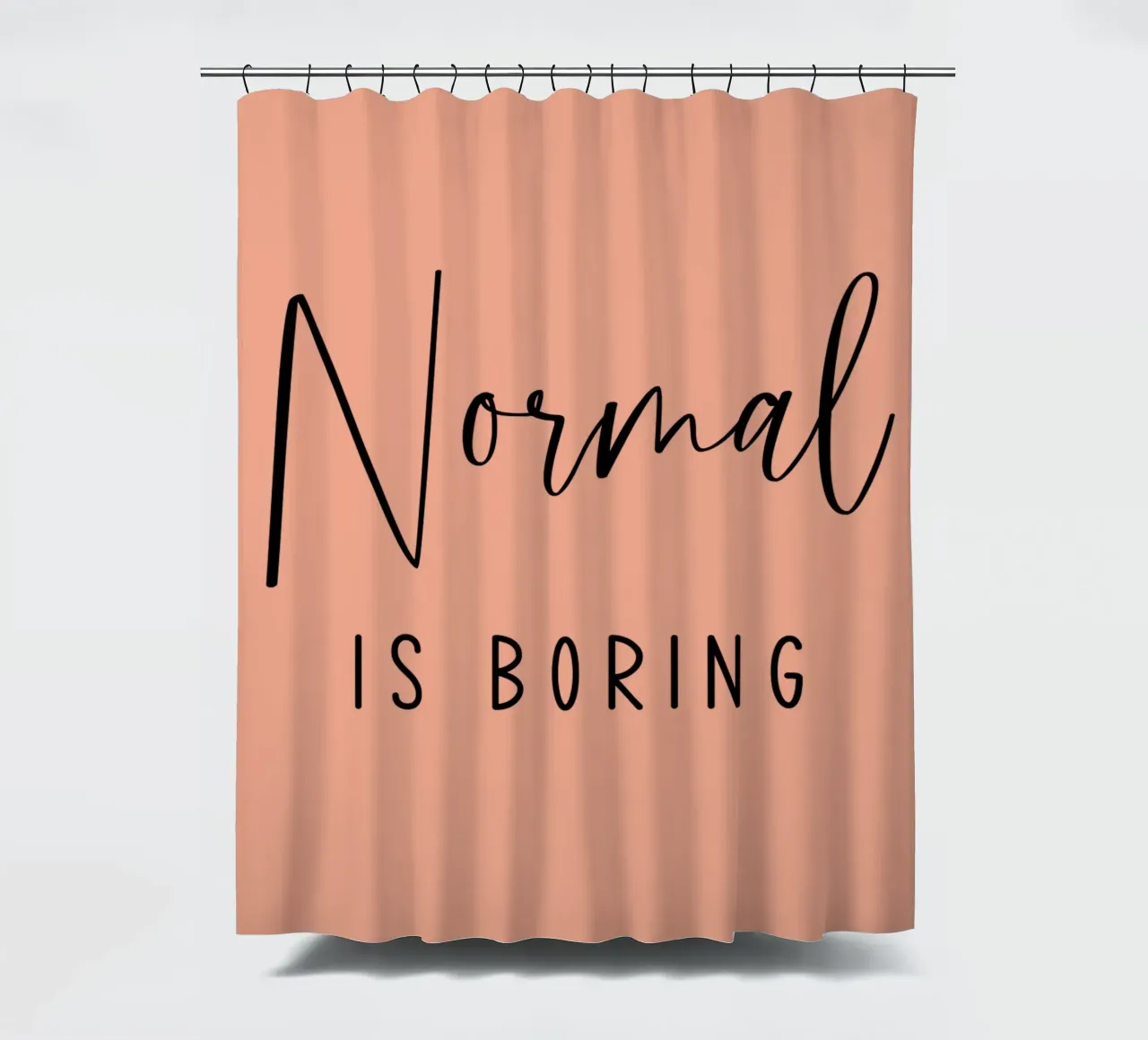Normaal is saai douchegordijn van Shark Printables