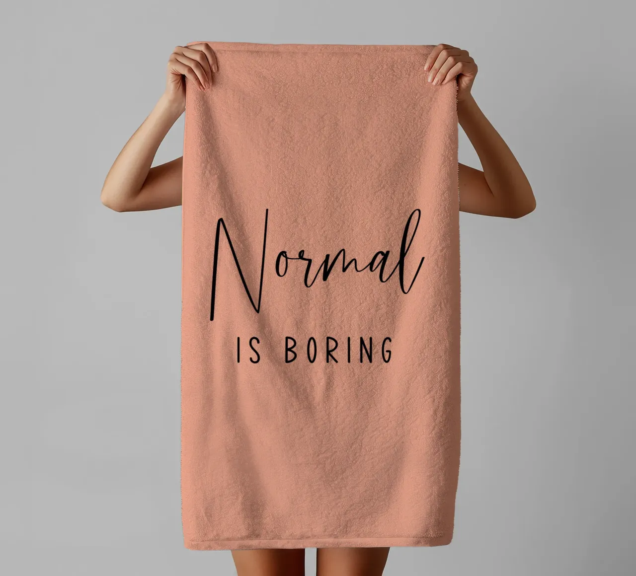 Normal is Boring towel by Shark Printables