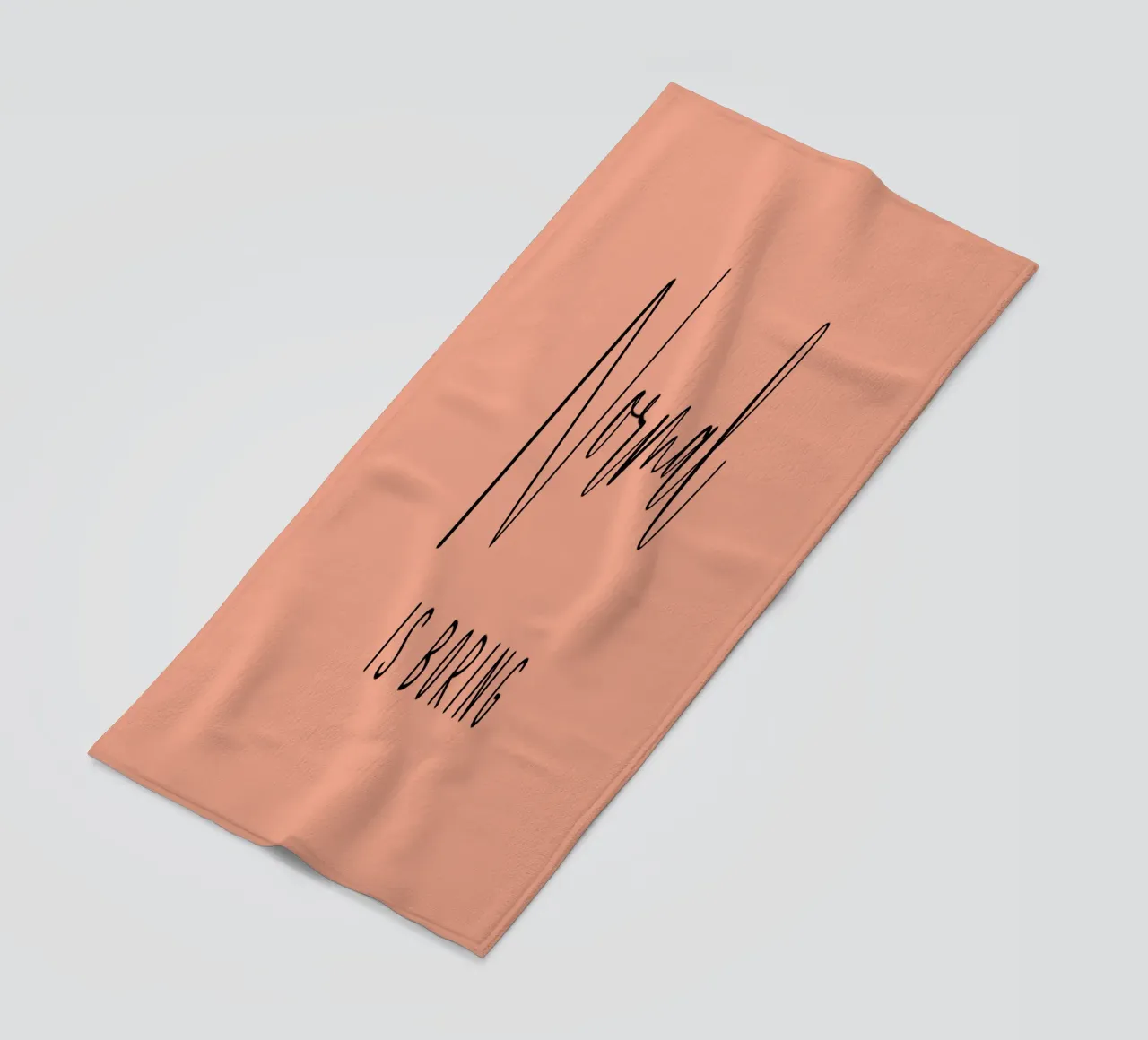 Normaal is saai strandhanddoek van Shark Printables