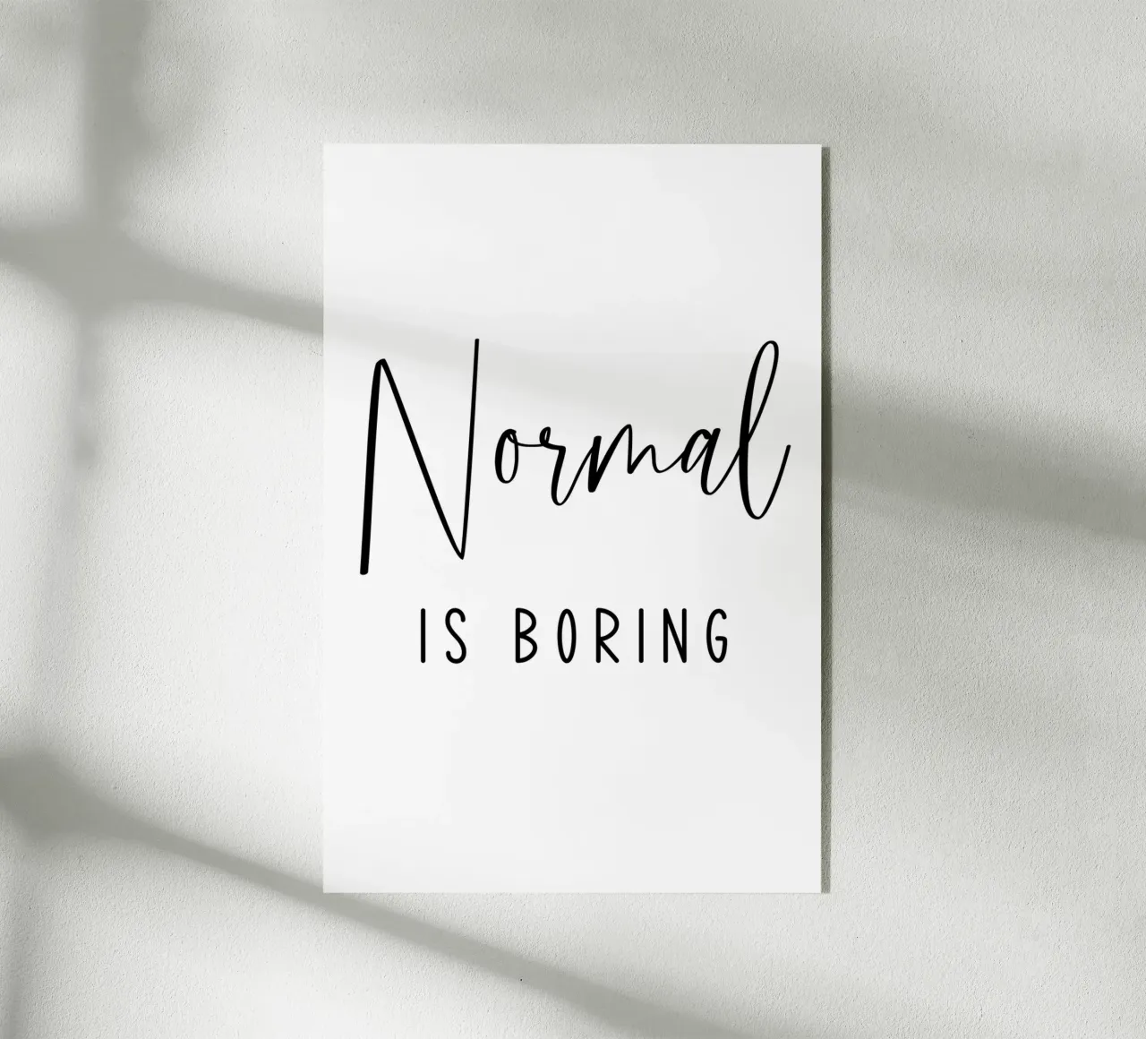 Normaal is saai acryl van Shark Printables
