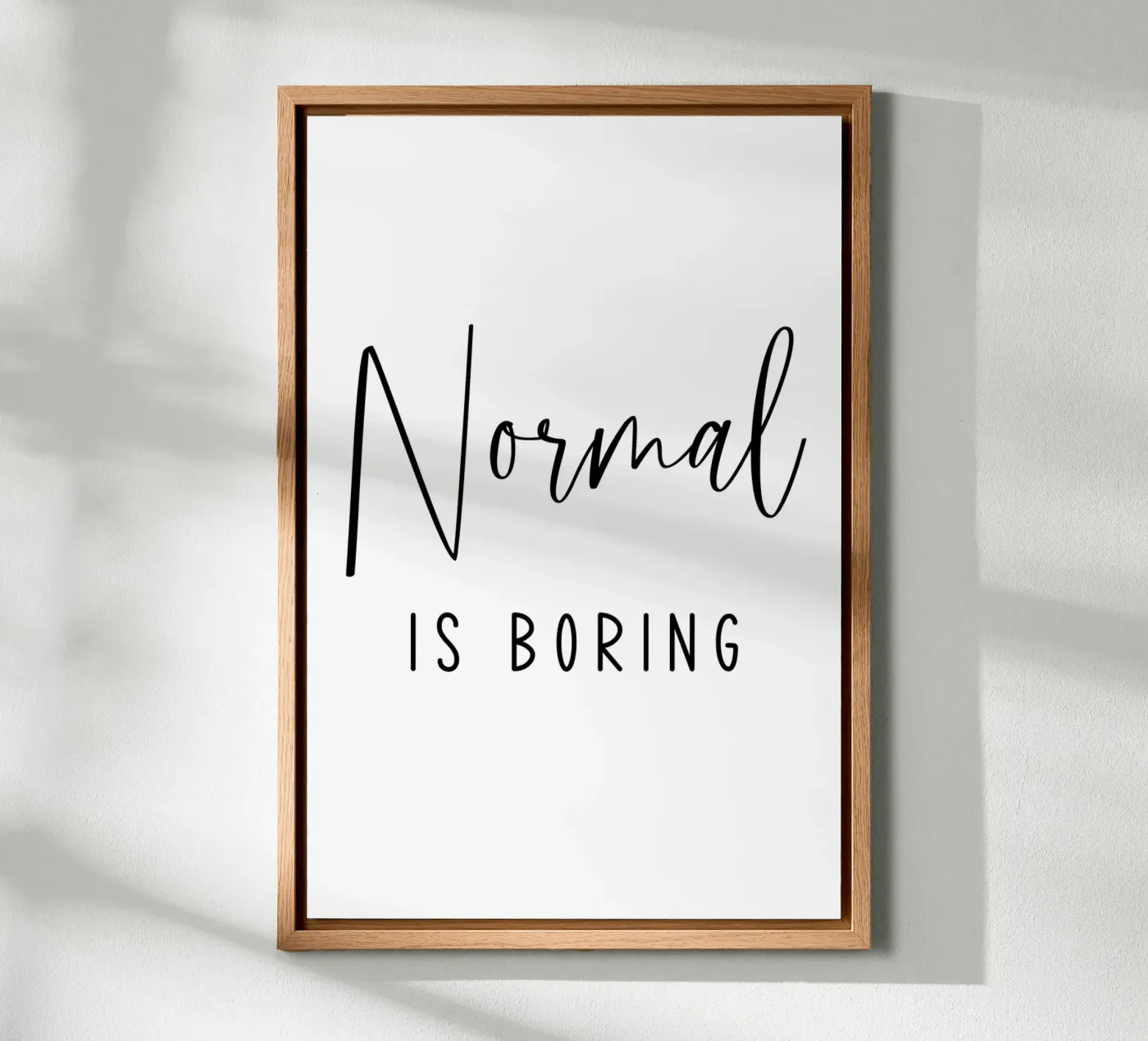 Normale è noioso tela da Shark Printables