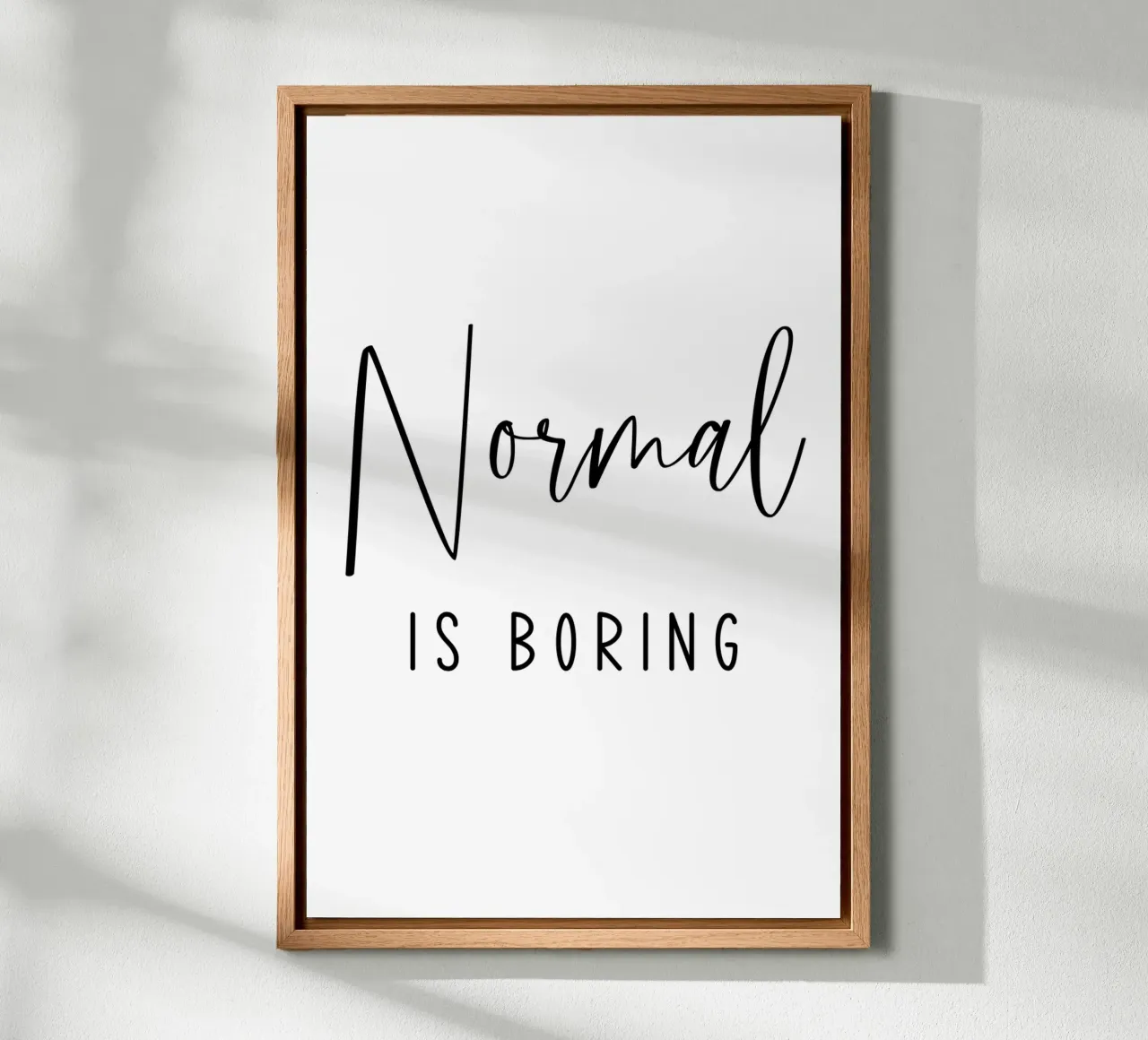 Normaal is saai canvas van Shark Printables