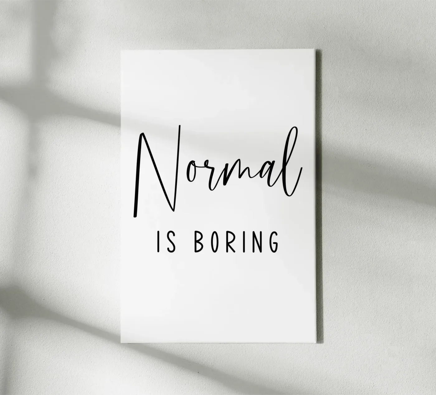 Normale è noioso tela da Shark Printables