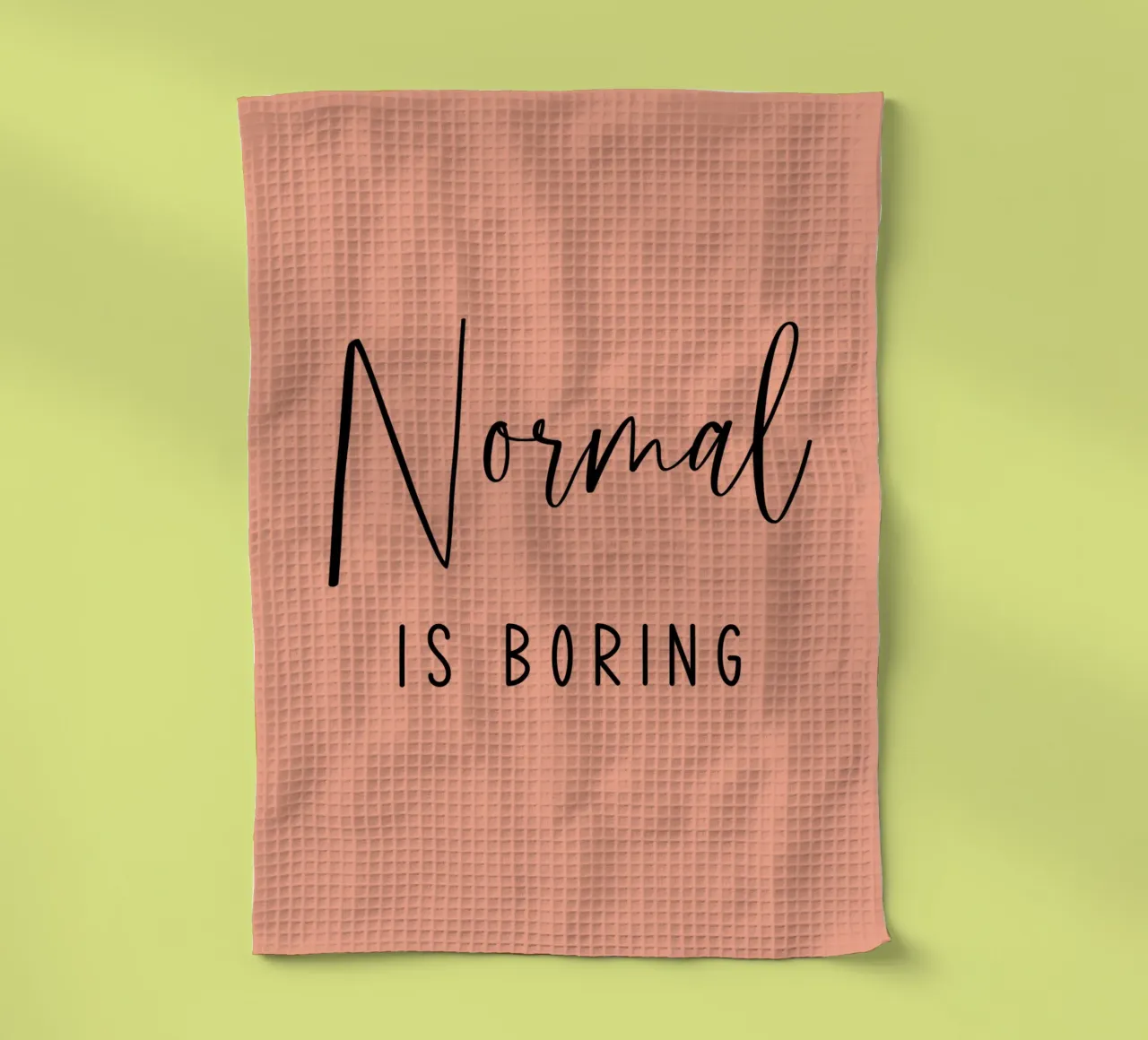 Normaal is saai theedoek van Shark Printables