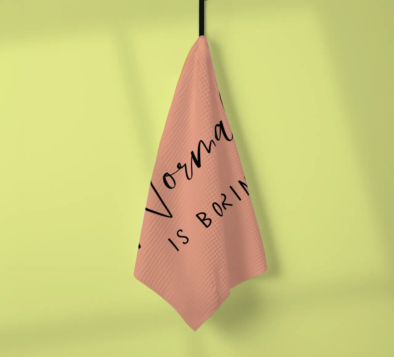 Normaal is saai theedoek van Shark Printables