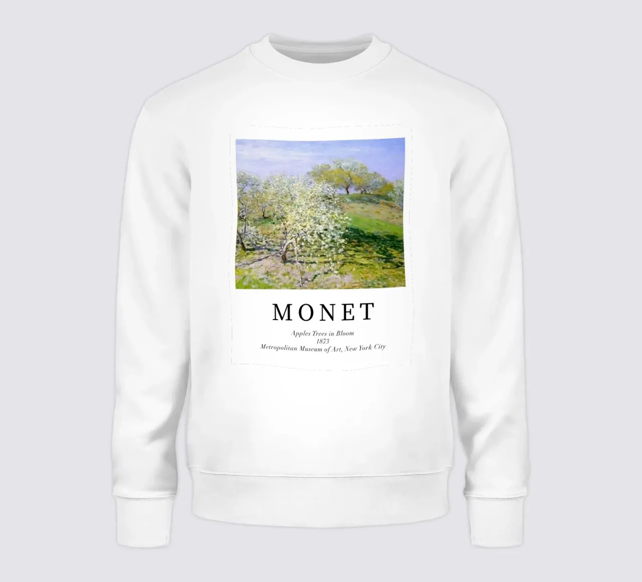 spiring scene with apple trees in bloom sweatshirt by SMG Store