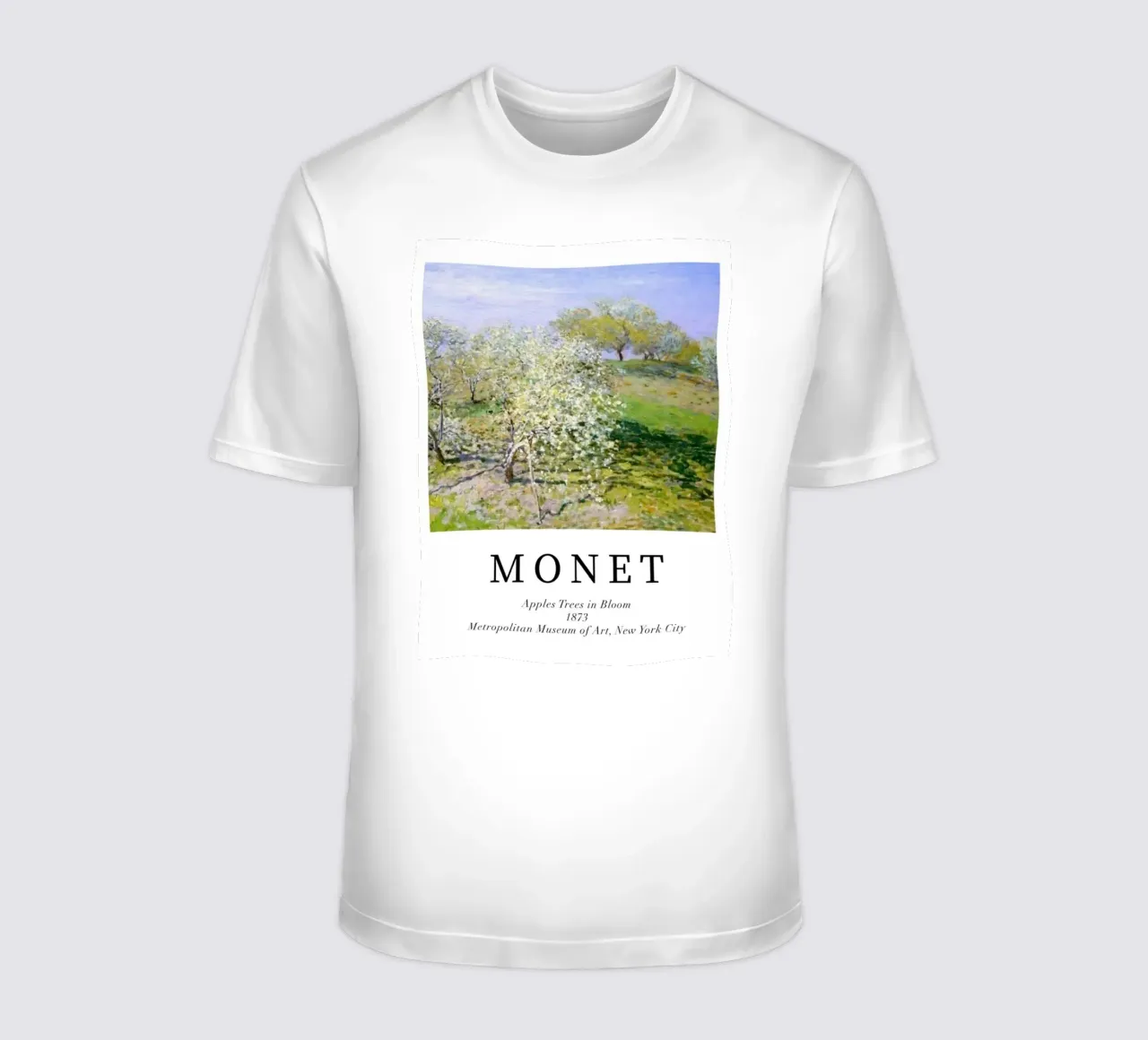 spiring scene with apple trees in bloom t-shirt by SMG Store