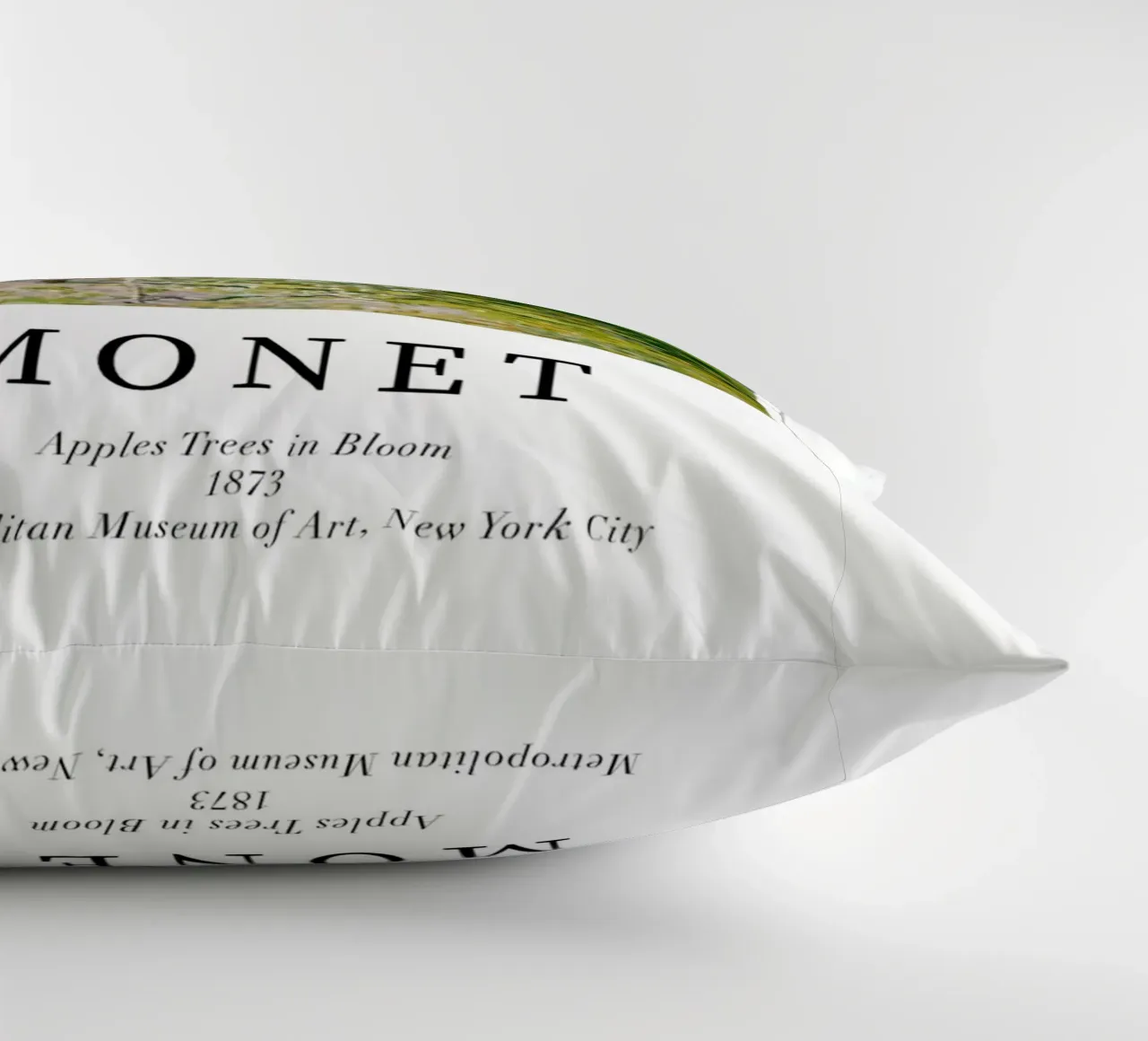 spiring scene with apple trees in bloom decorative cushion by SMG Store