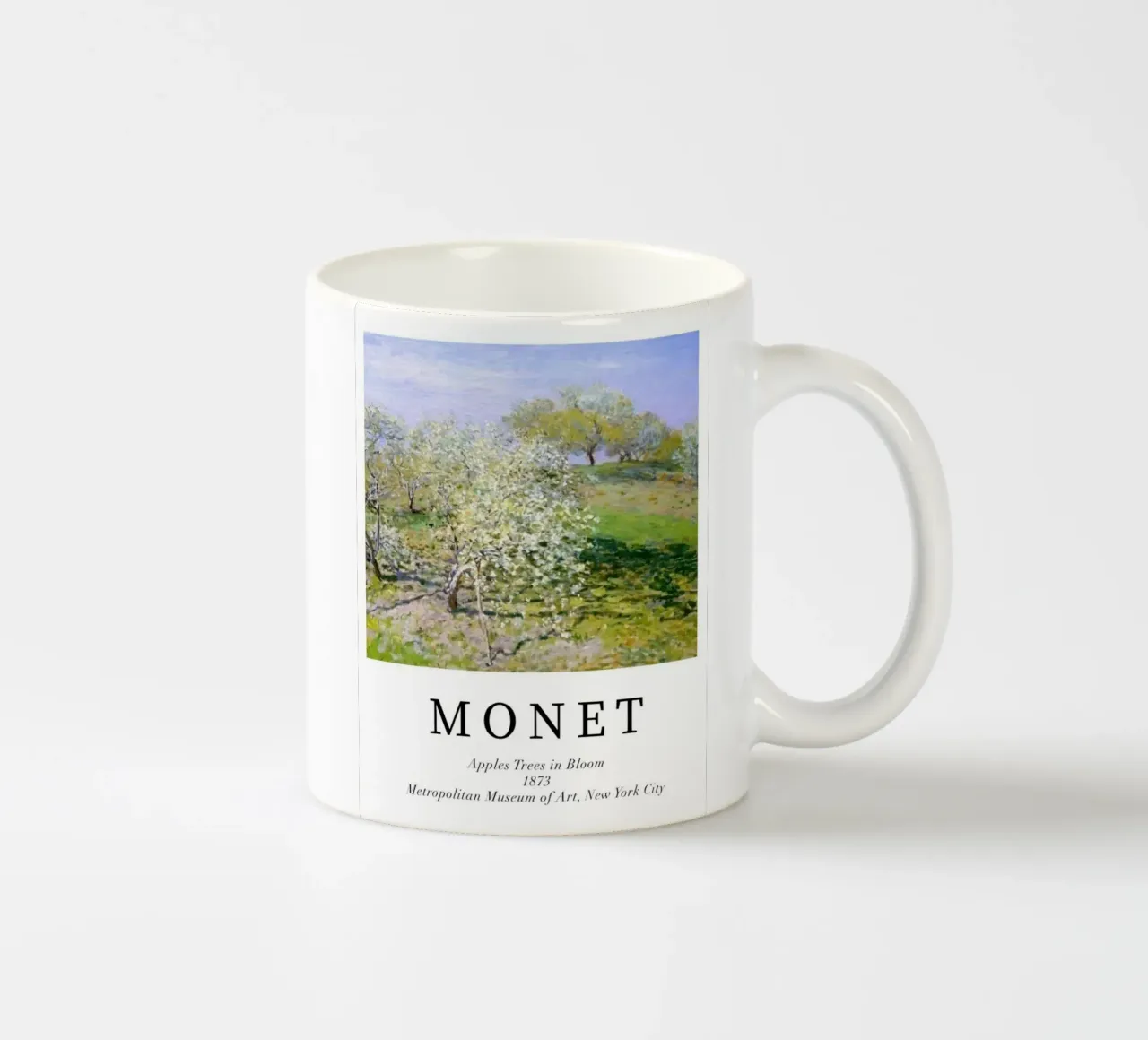 spiring scene with apple trees in bloom ceramic mug by SMG Store